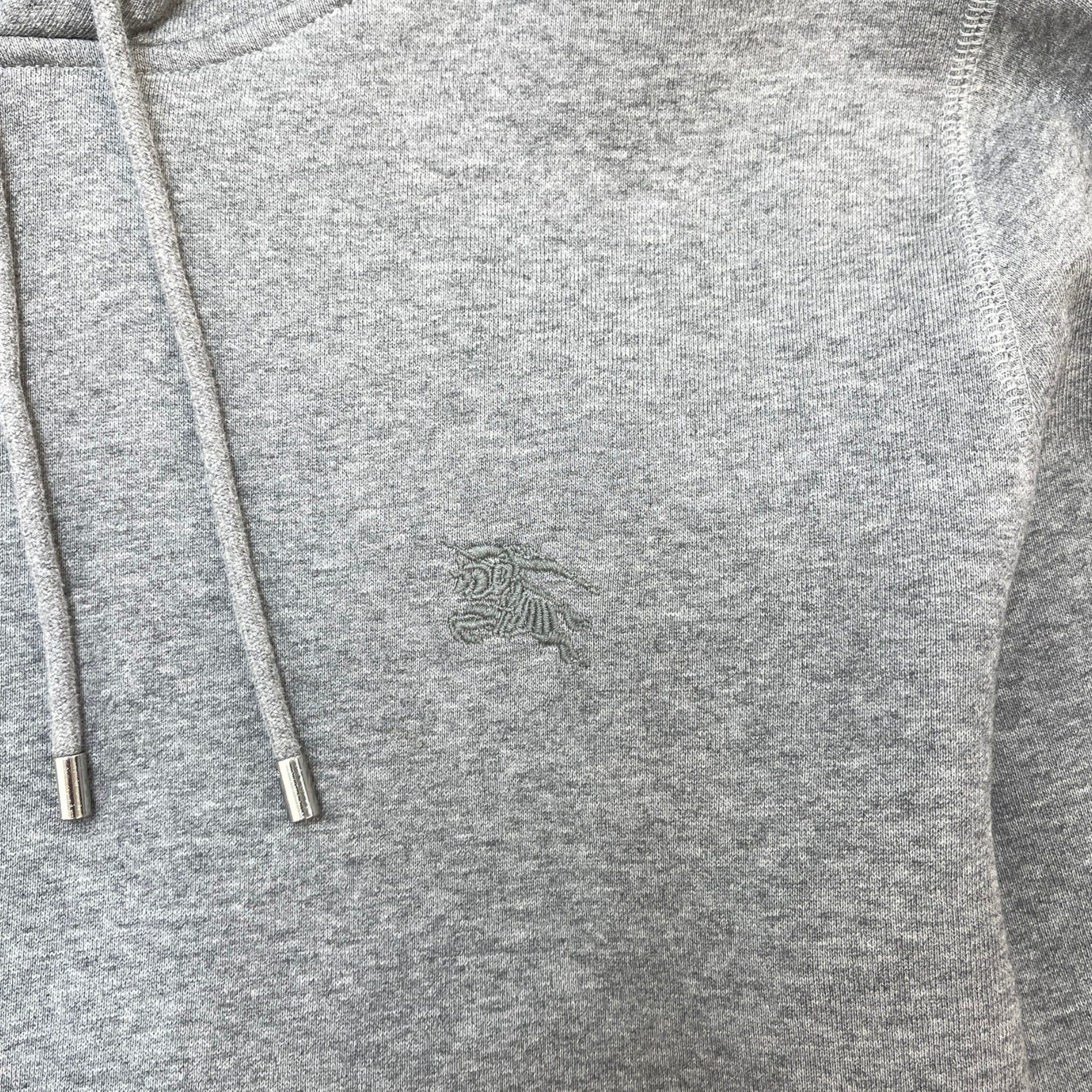 Men's Embroidered Logo Hoodie Grey Size L