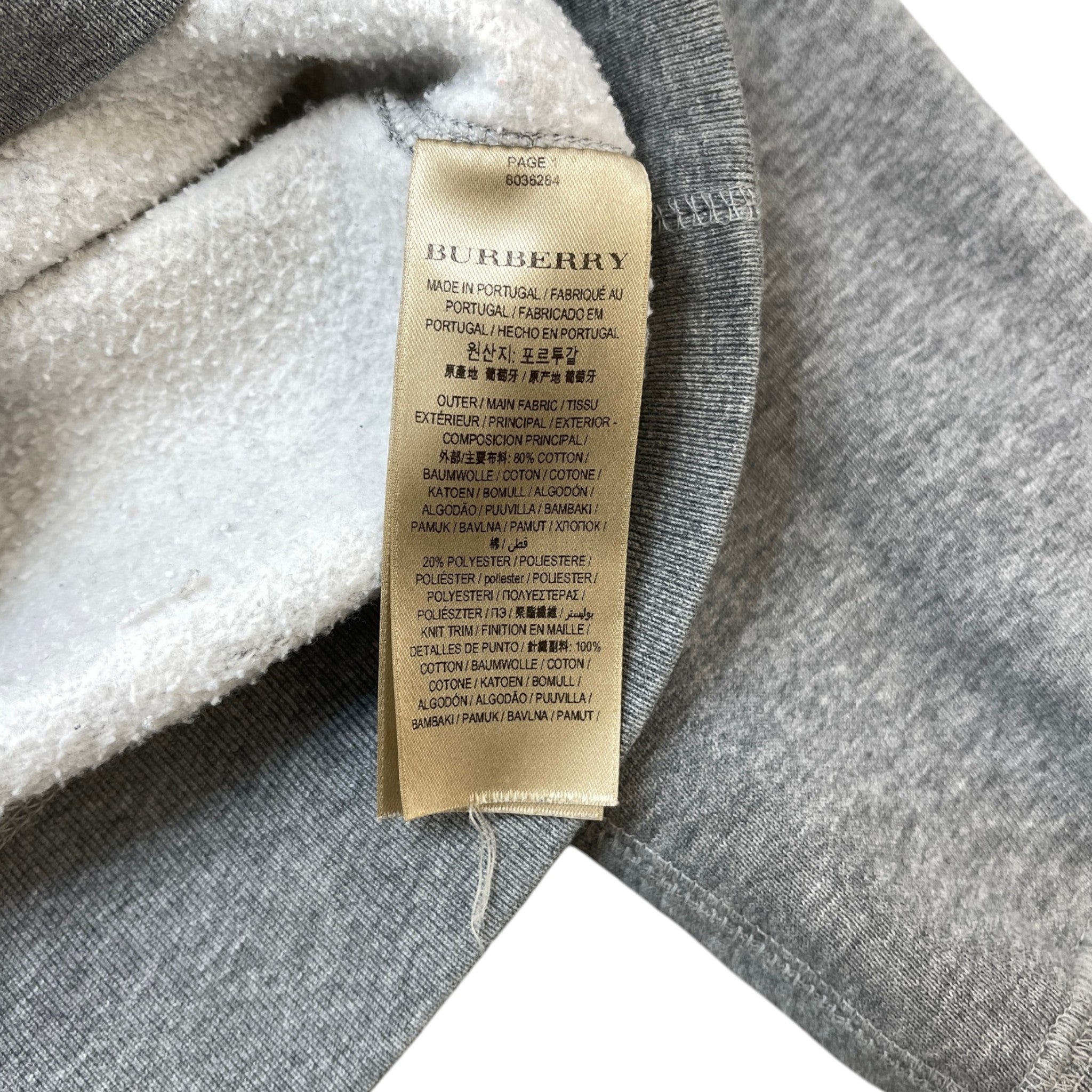 Men's Embroidered Logo Hoodie Grey Size L