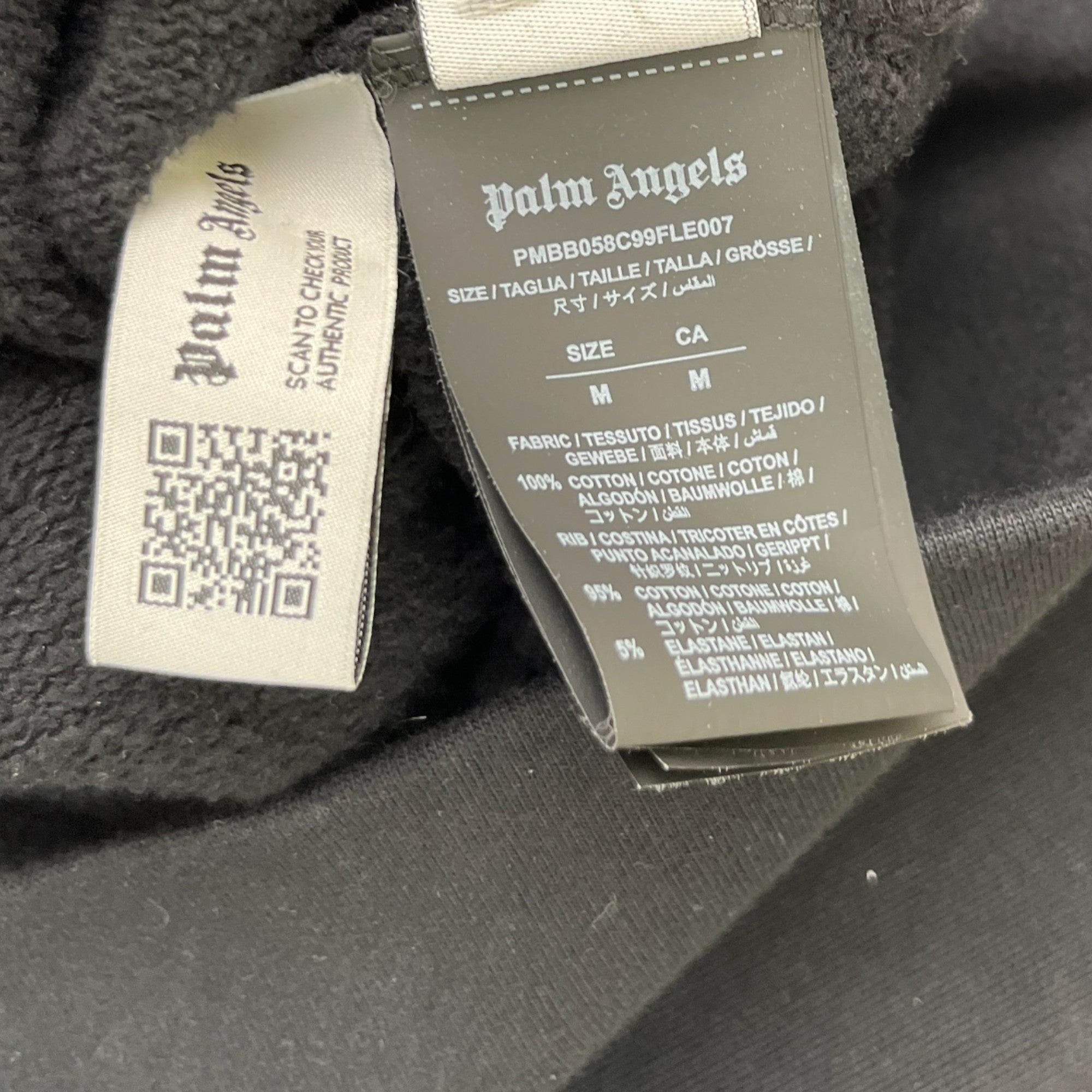 Men's Star Logo Print Hoodie Black Size M