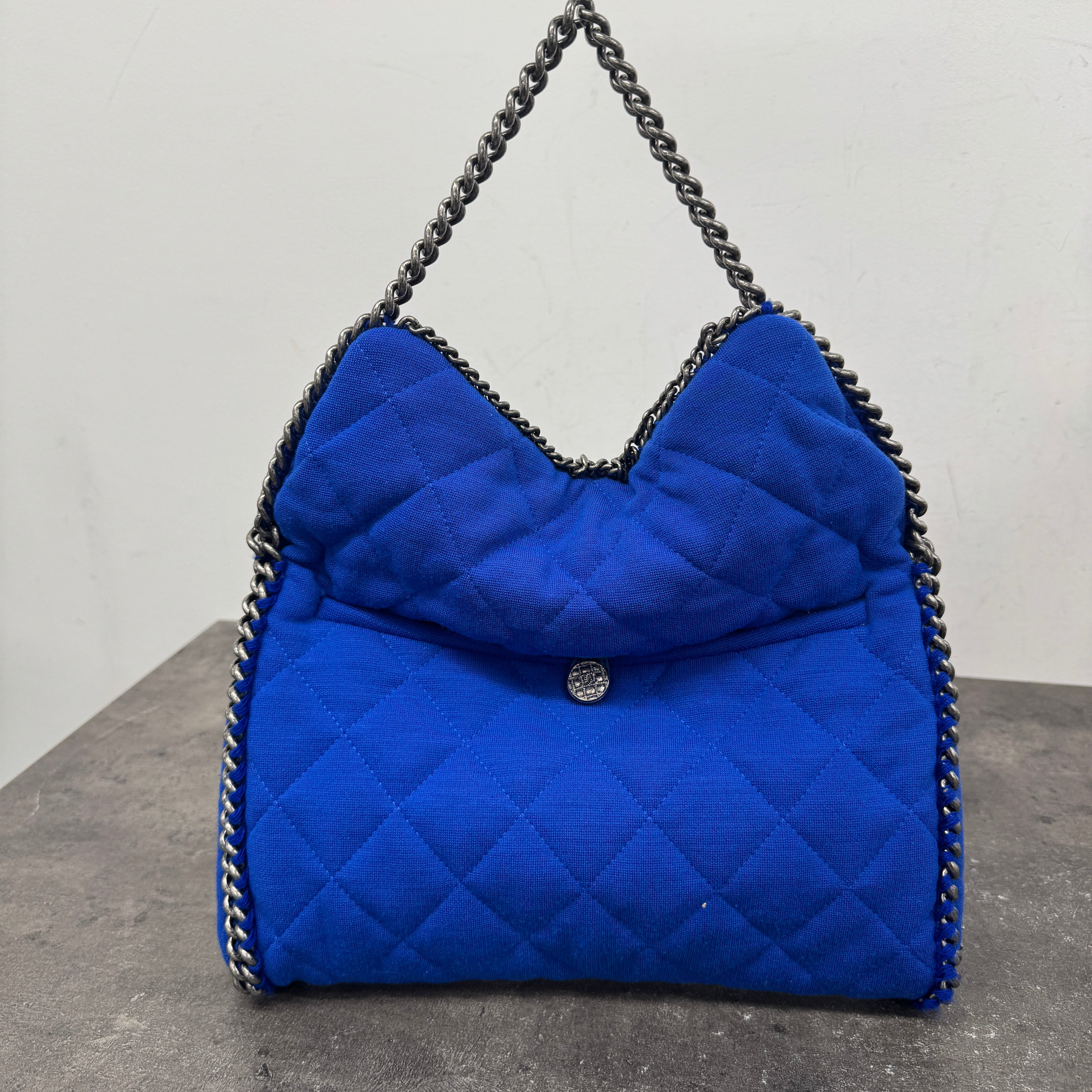 Women's Cc Quilted Flap Handbag Blue