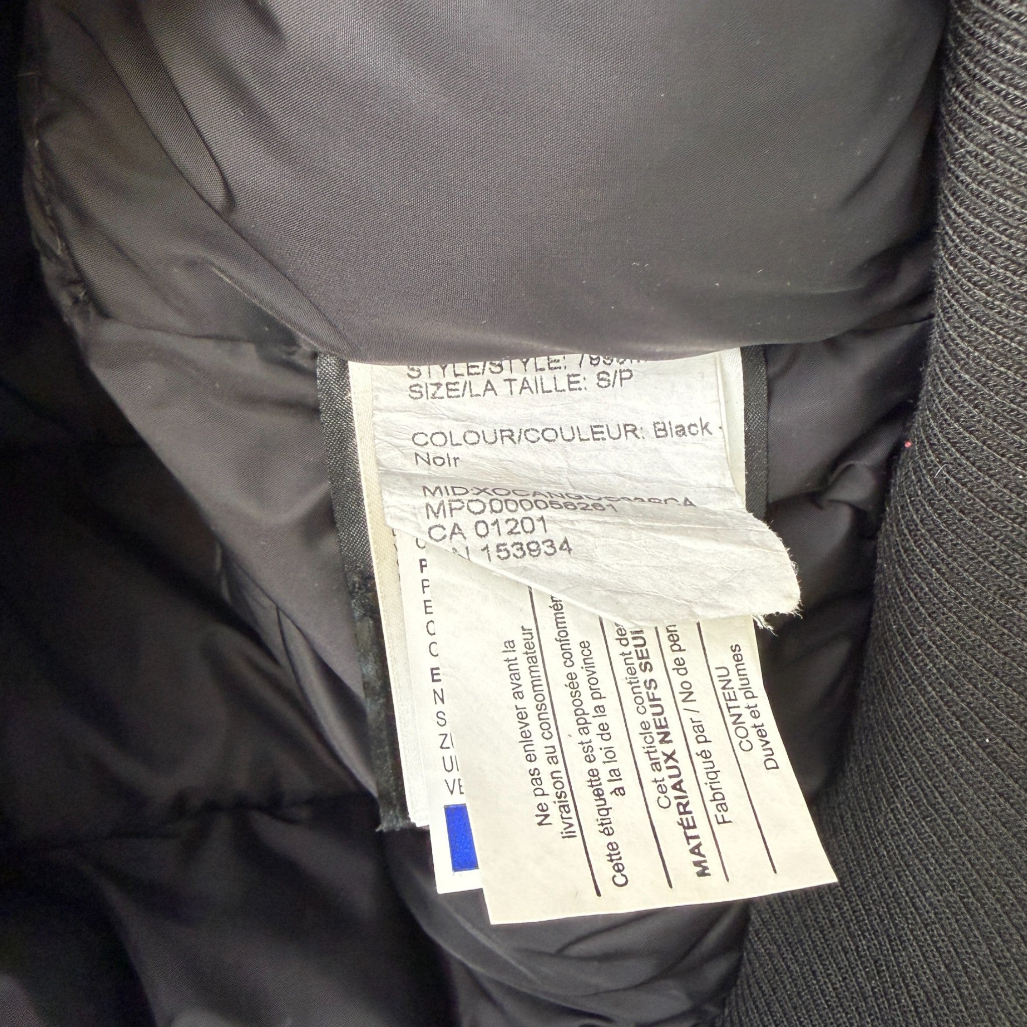 Men's Chilliwack Bomber Down Jacket Black Size S