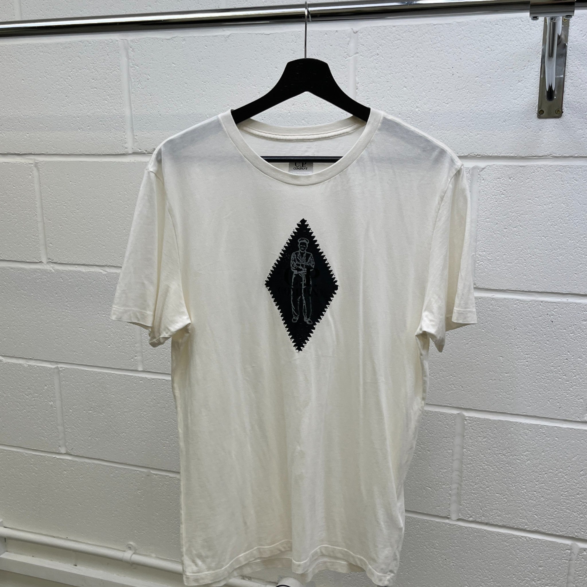 Men's Logo Print T-Shirt White Size M