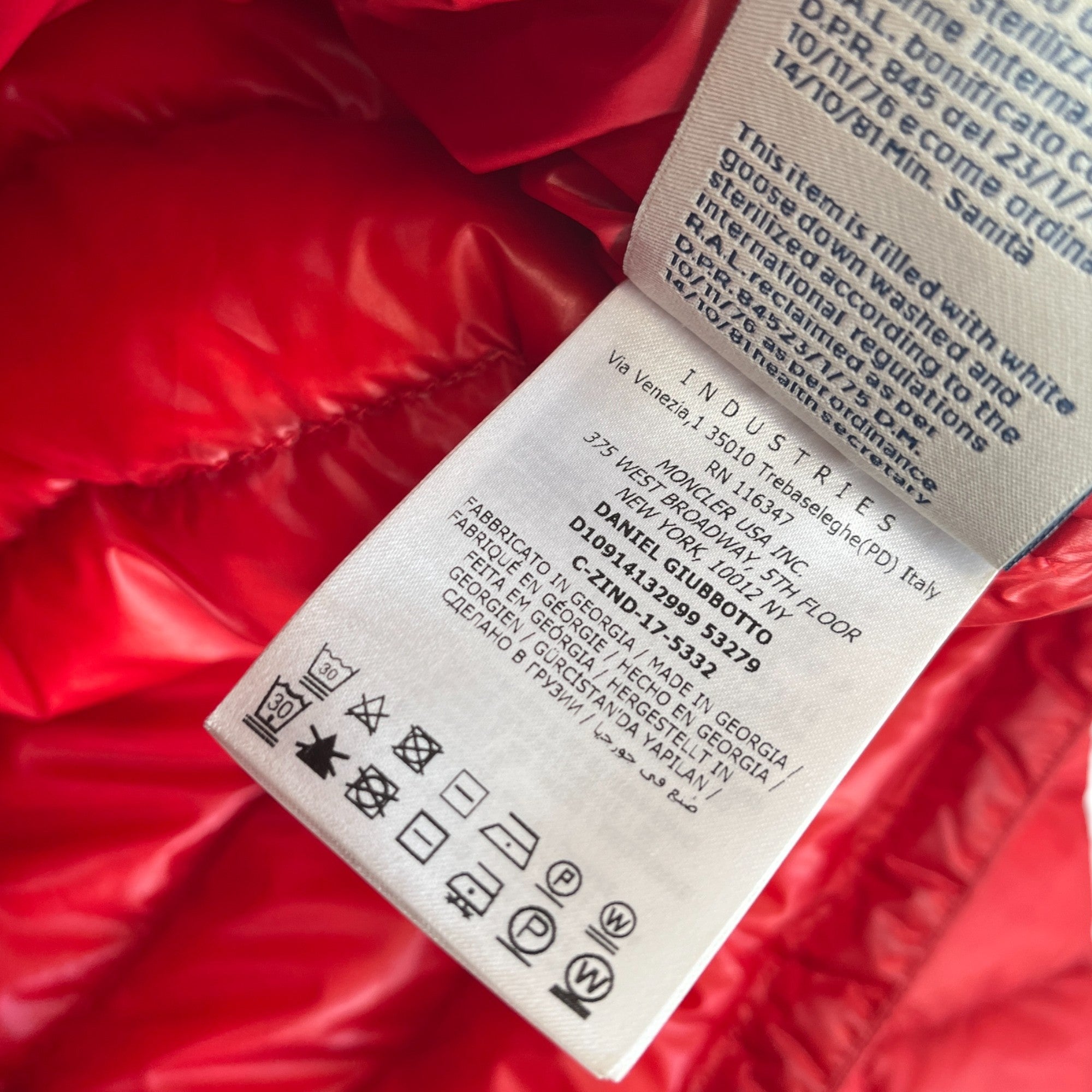 Men's Daniel Down Jacket Red Size 4 / XL