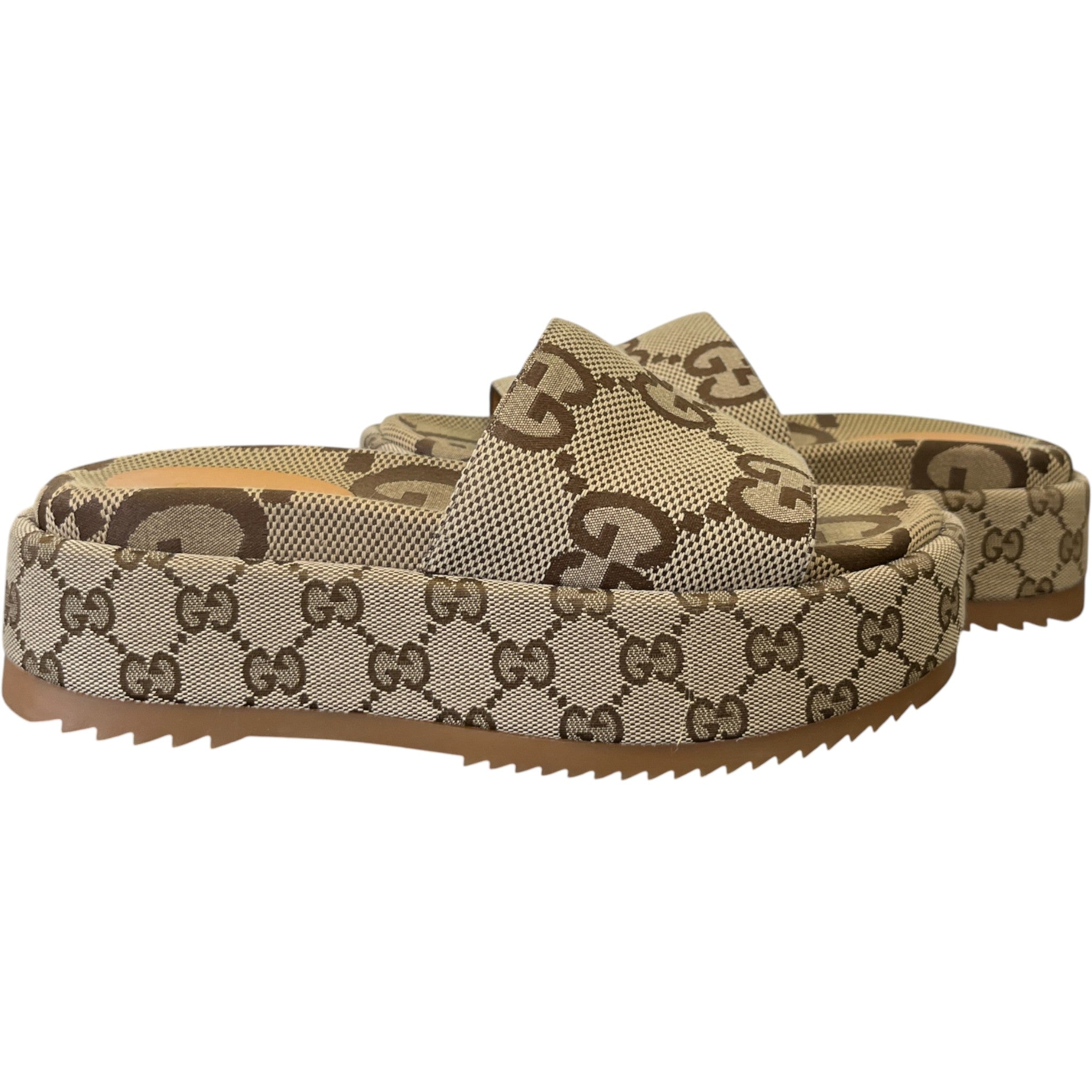 Women's Gg Supreme Platform Slides Beige Size EU 36 / UK 3