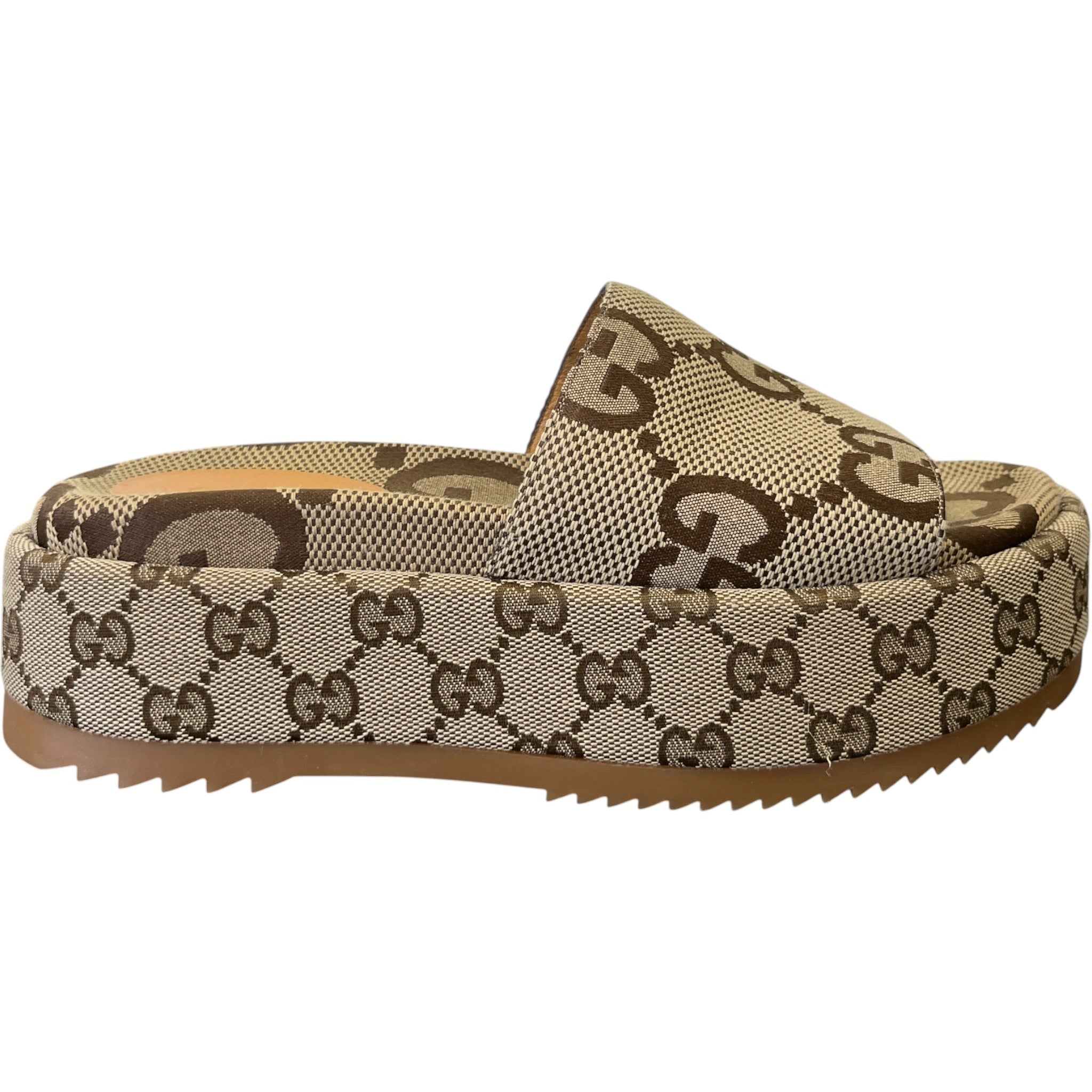 Women's Gg Supreme Platform Slides Beige Size EU 36 / UK 3