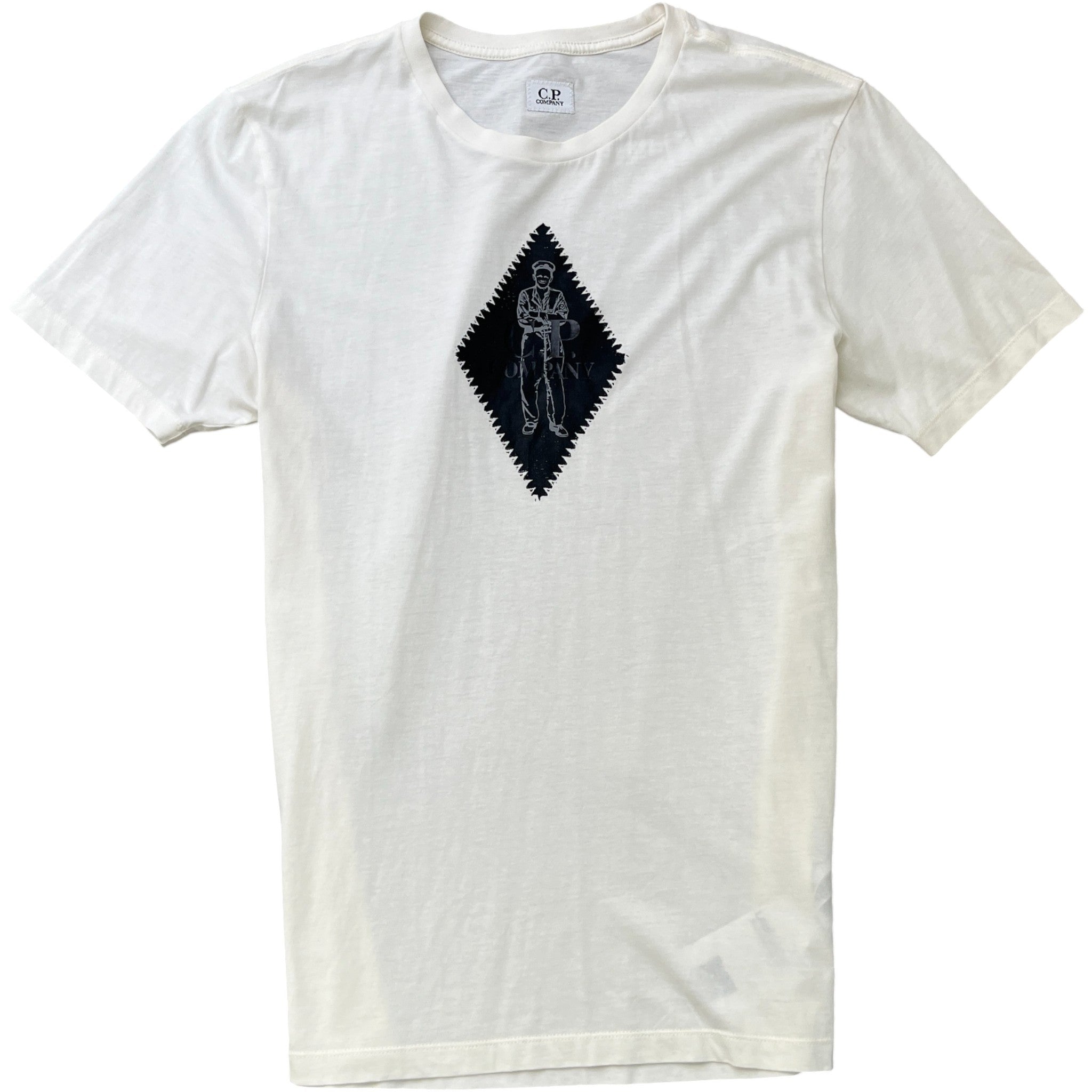 Men's Logo Print T-Shirt White Size M