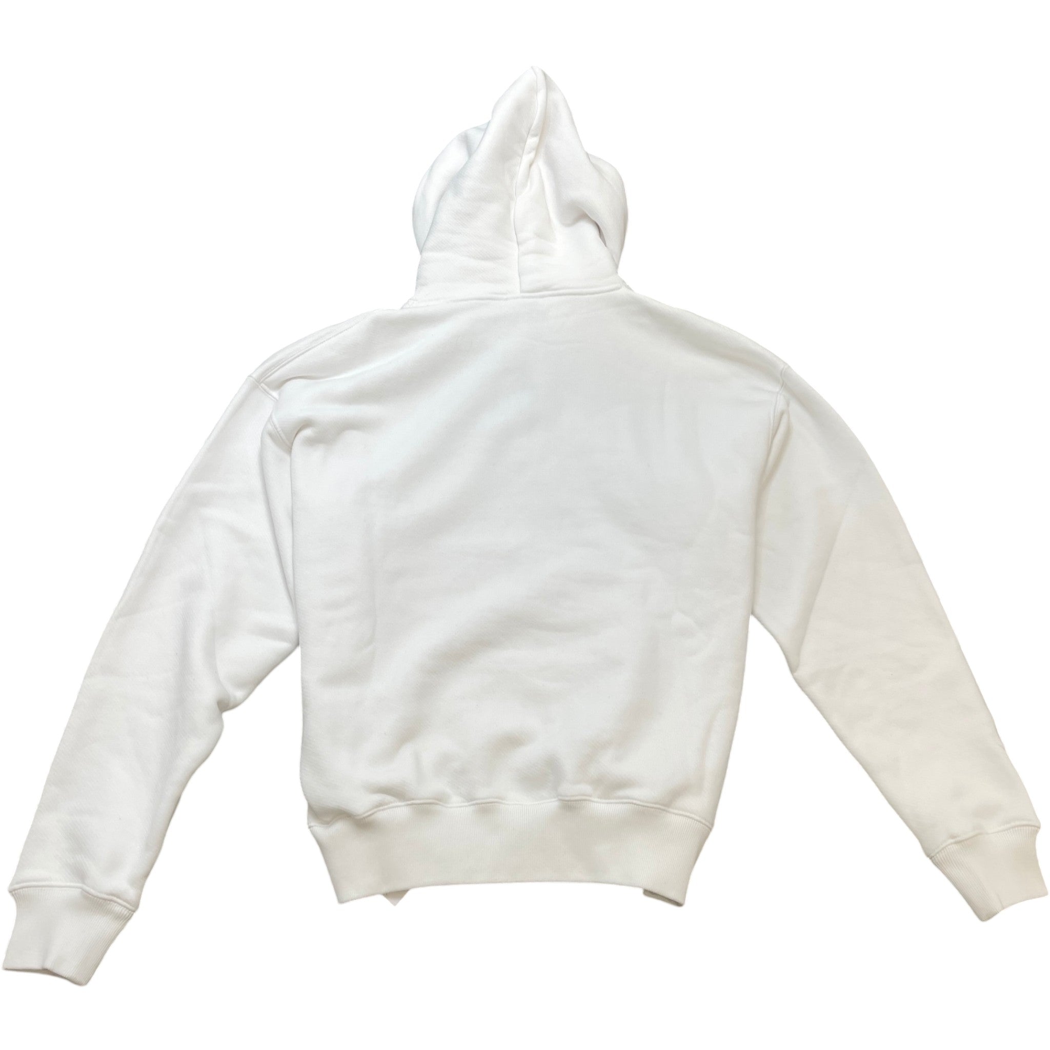 Men's Logo Print Hoodie White Size S