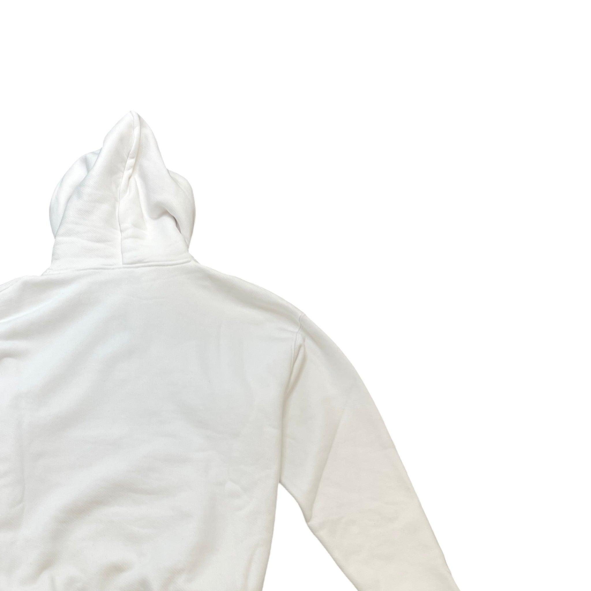 Men's Logo Print Hoodie White Size S