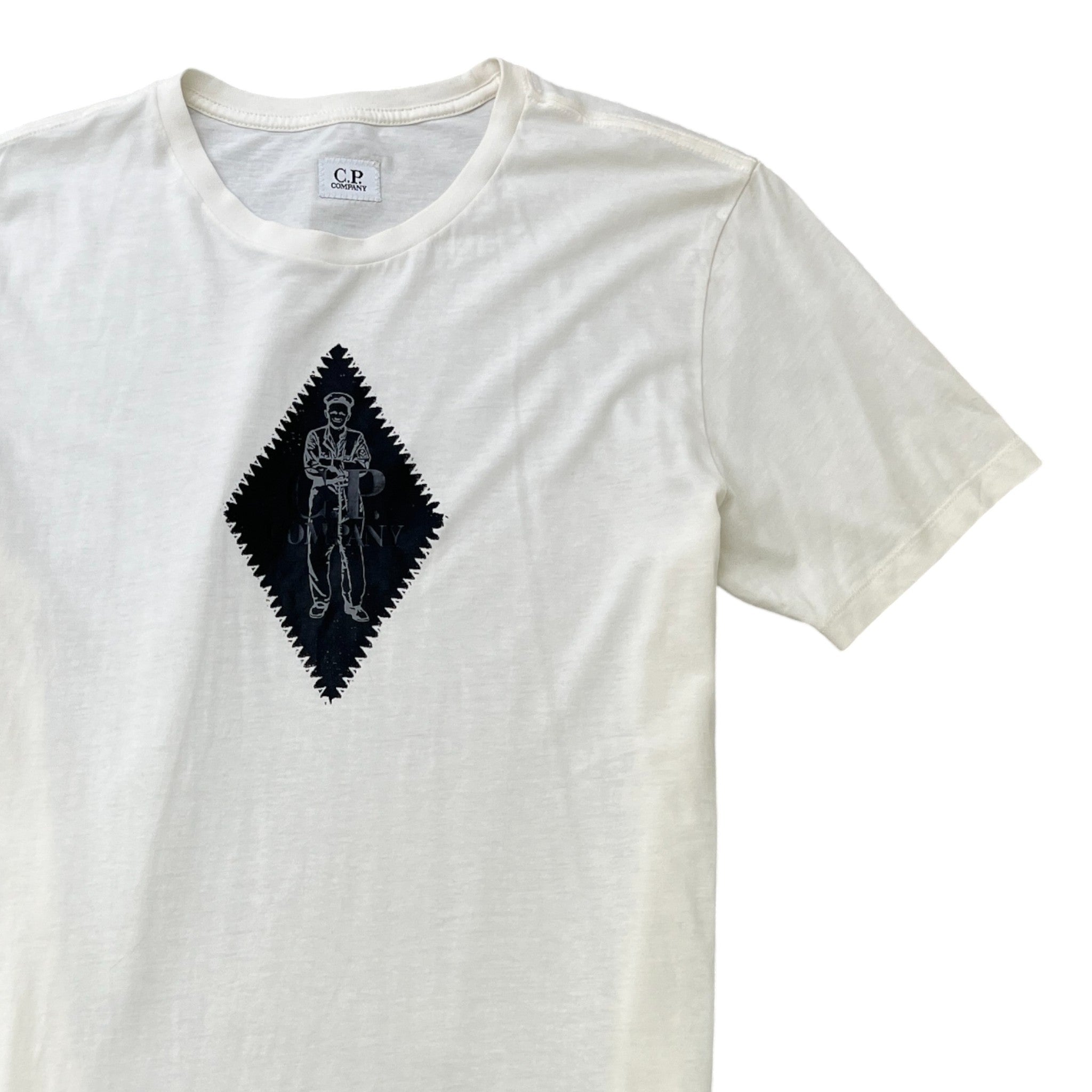 Men's Logo Print T-Shirt White Size M