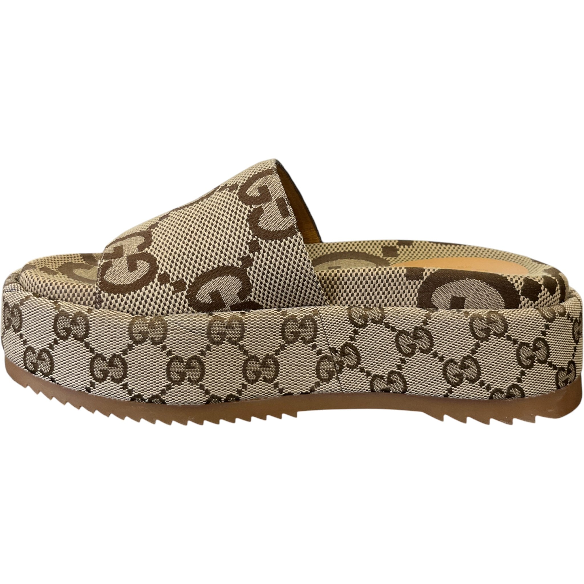 Women's Gg Supreme Platform Slides Beige Size EU 36 / UK 3