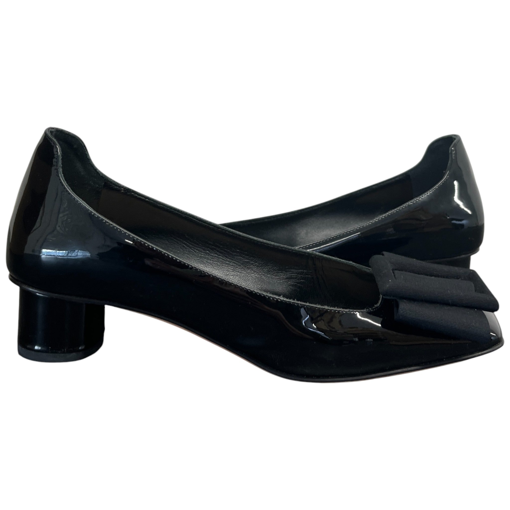 Women's Square Toe Buckle Mules Black Size EU 35 / UK 2