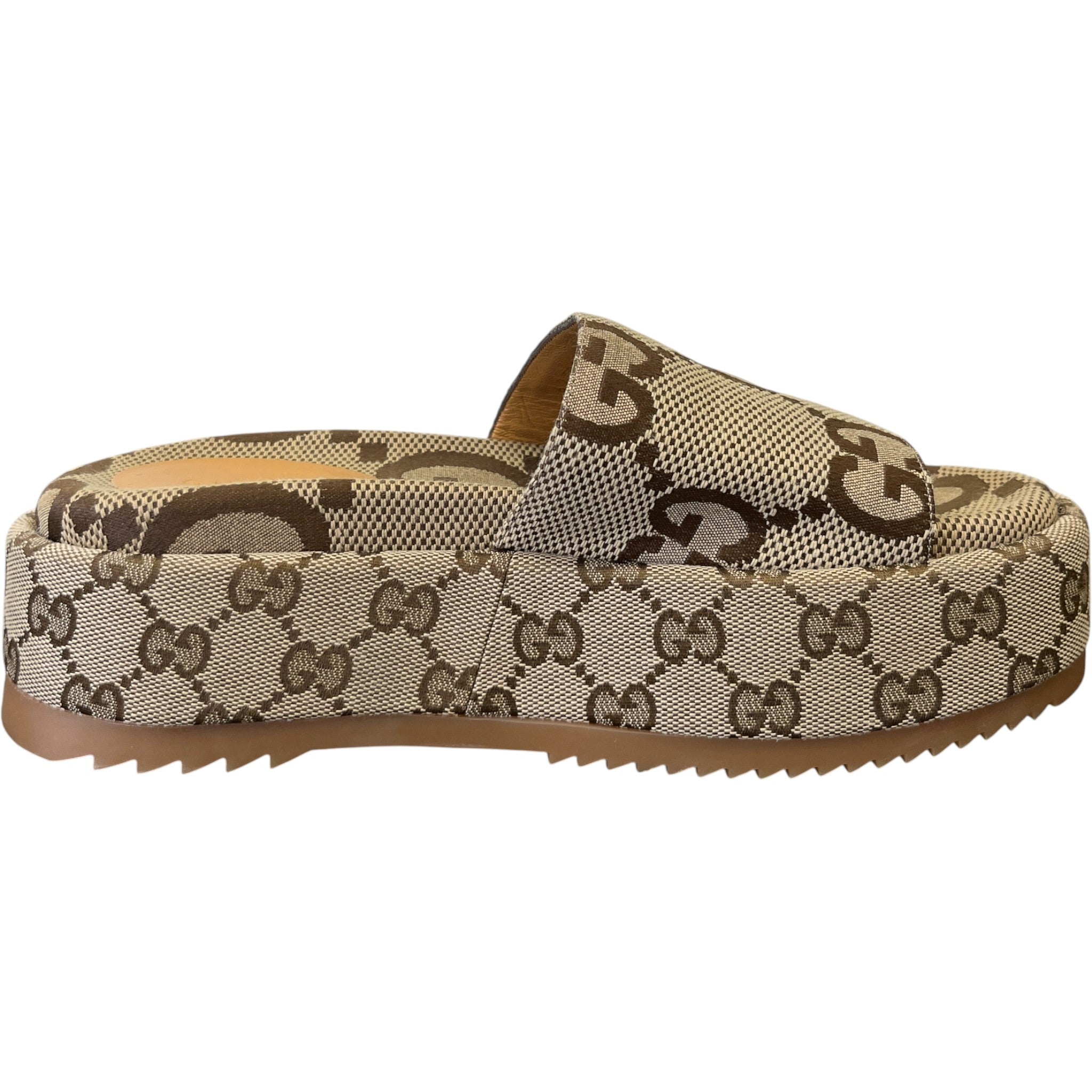 Women's Gg Supreme Platform Slides Beige Size EU 36 / UK 3