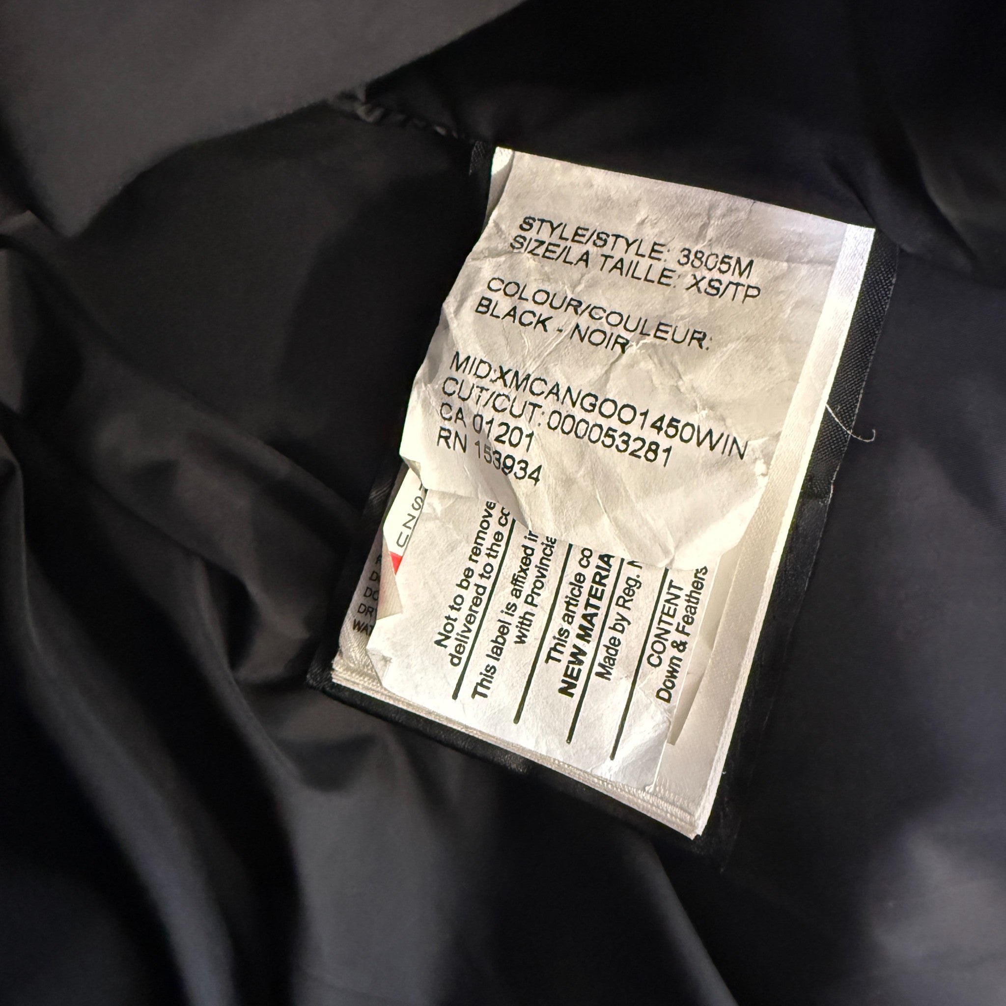 Men's Carson Down Jacket Black Size XS