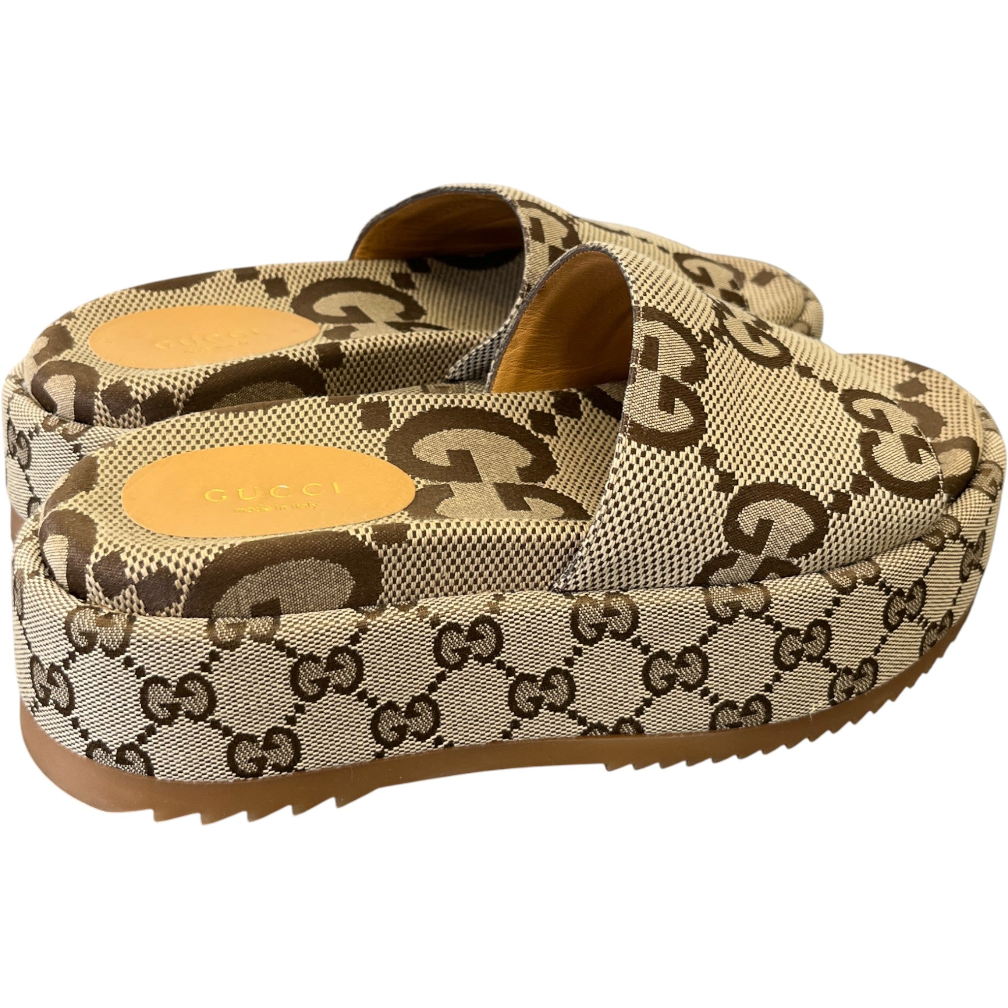 Women's Gg Supreme Platform Slides Beige Size EU 36 / UK 3