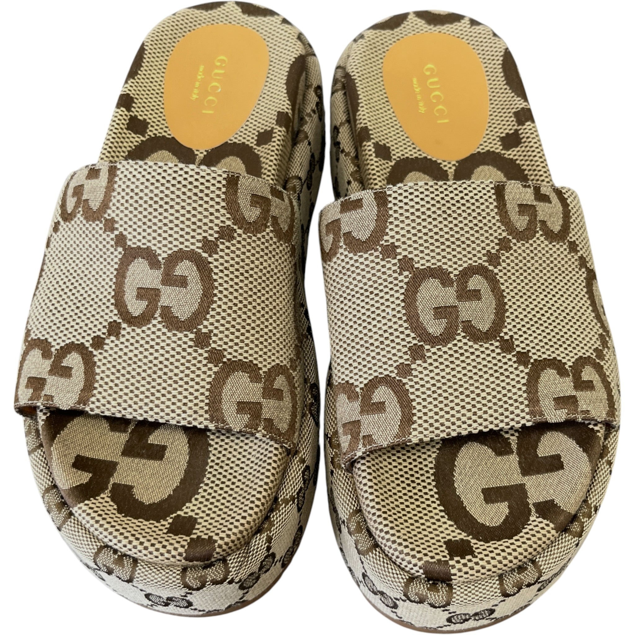 Women's Gg Supreme Platform Slides Beige Size EU 36 / UK 3