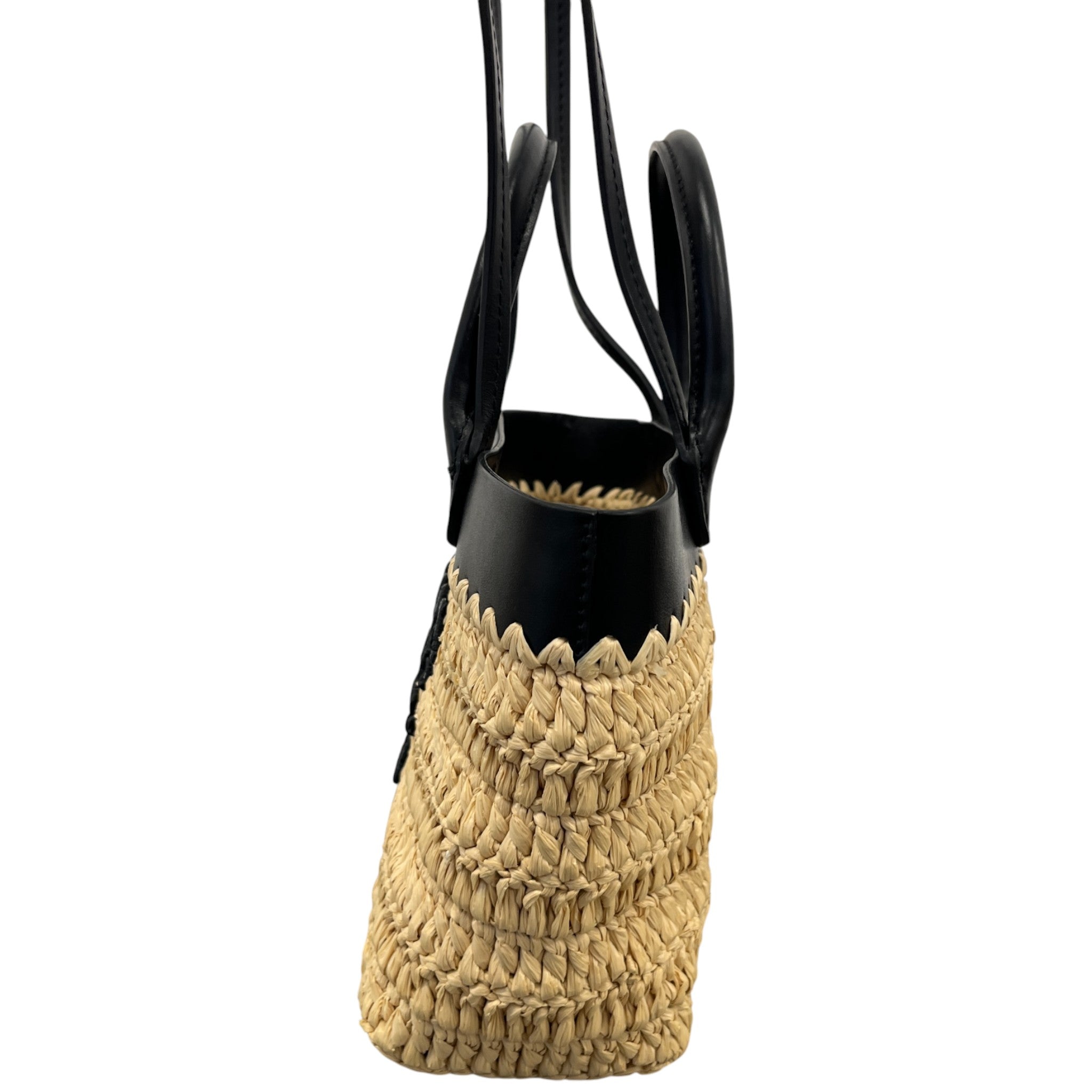 Women's Mini Crochet Tote Handbag Beige