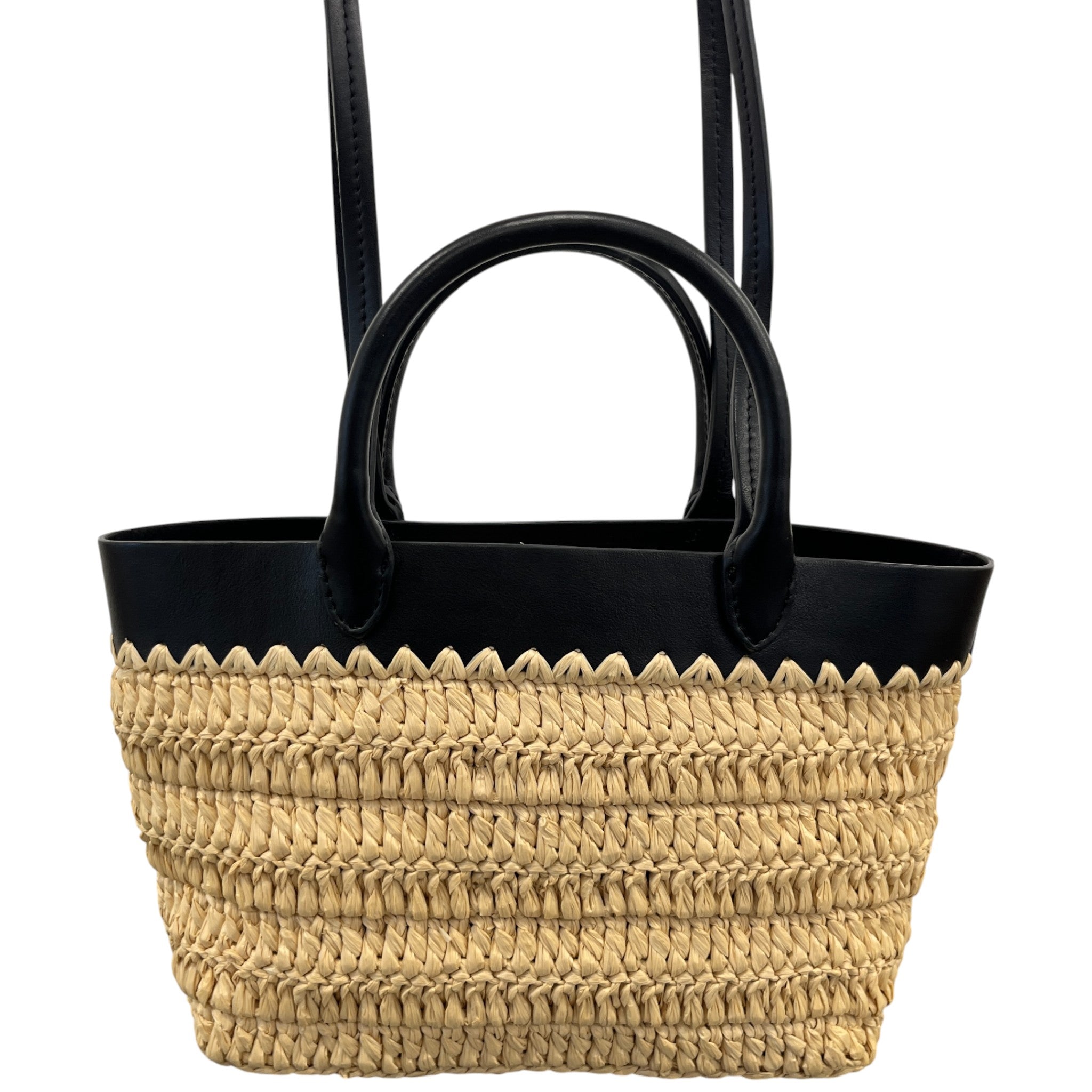 Women's Mini Crochet Tote Handbag Beige