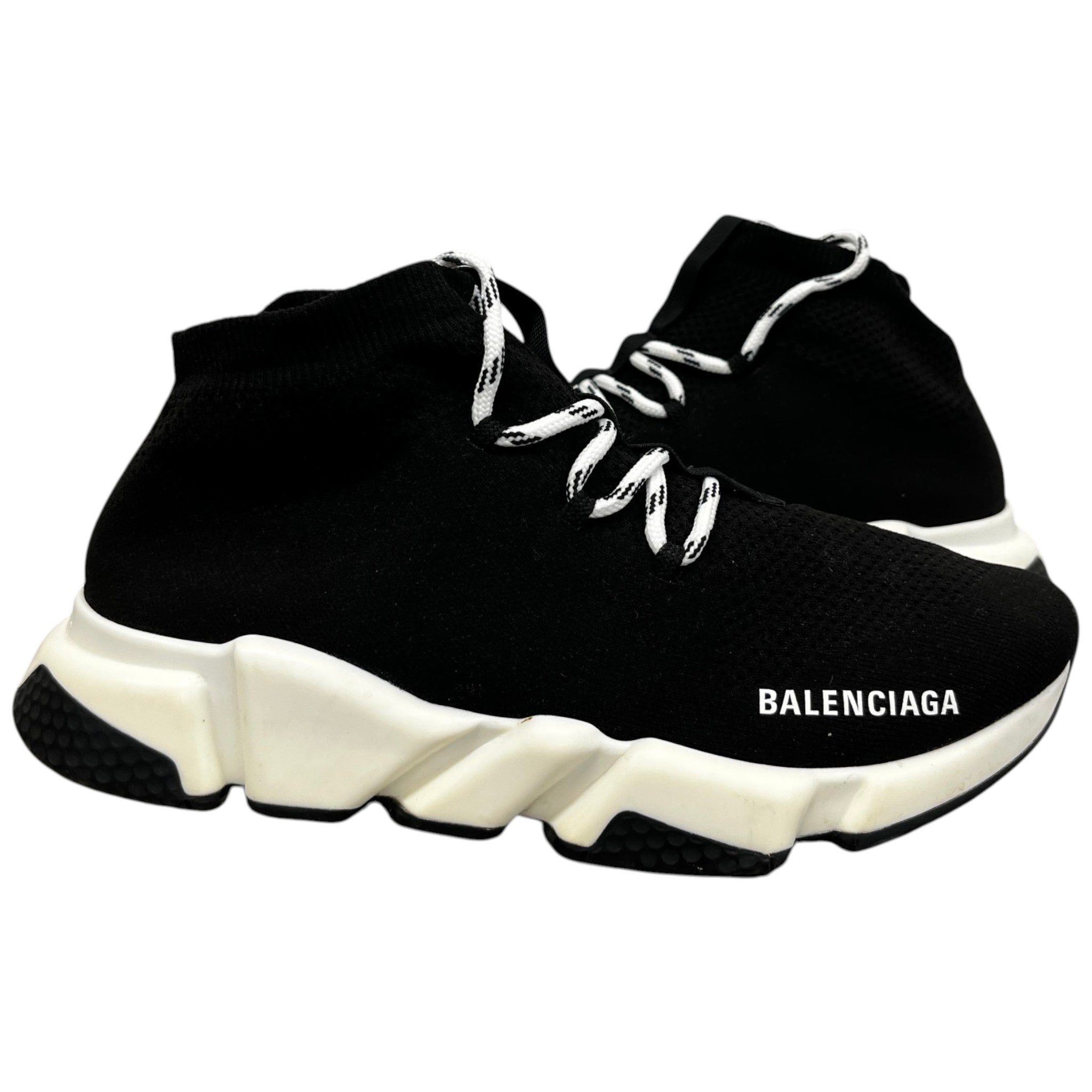 Men's Speed Lace Up High Trainers Black Size EU 40 / UK 6