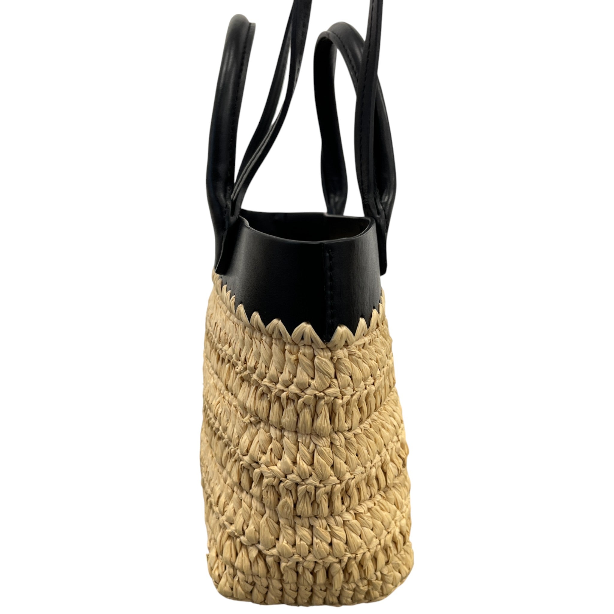 Women's Mini Crochet Tote Handbag Beige