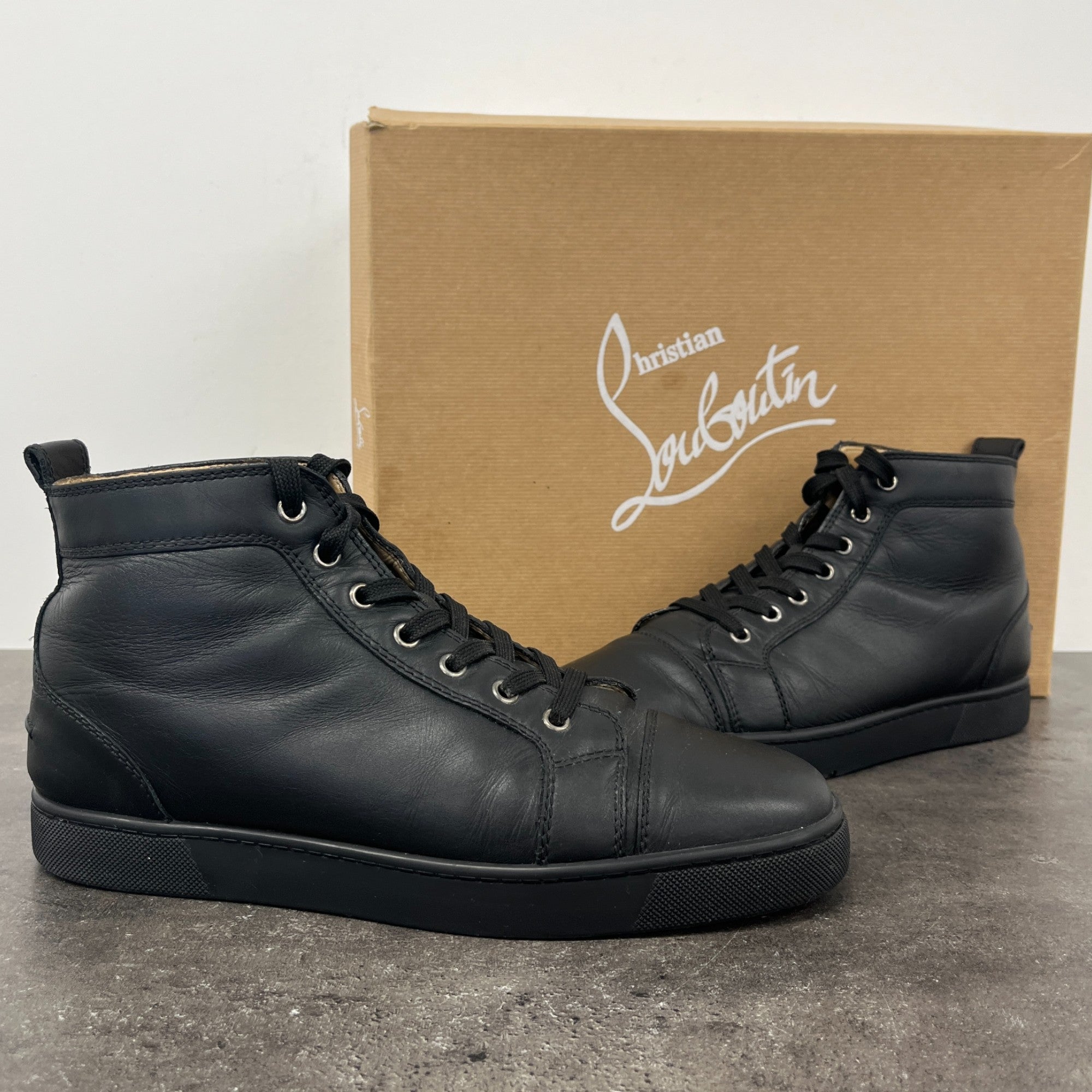 Men's Louis Flat High Trainers Black Size EU 41 / UK 7