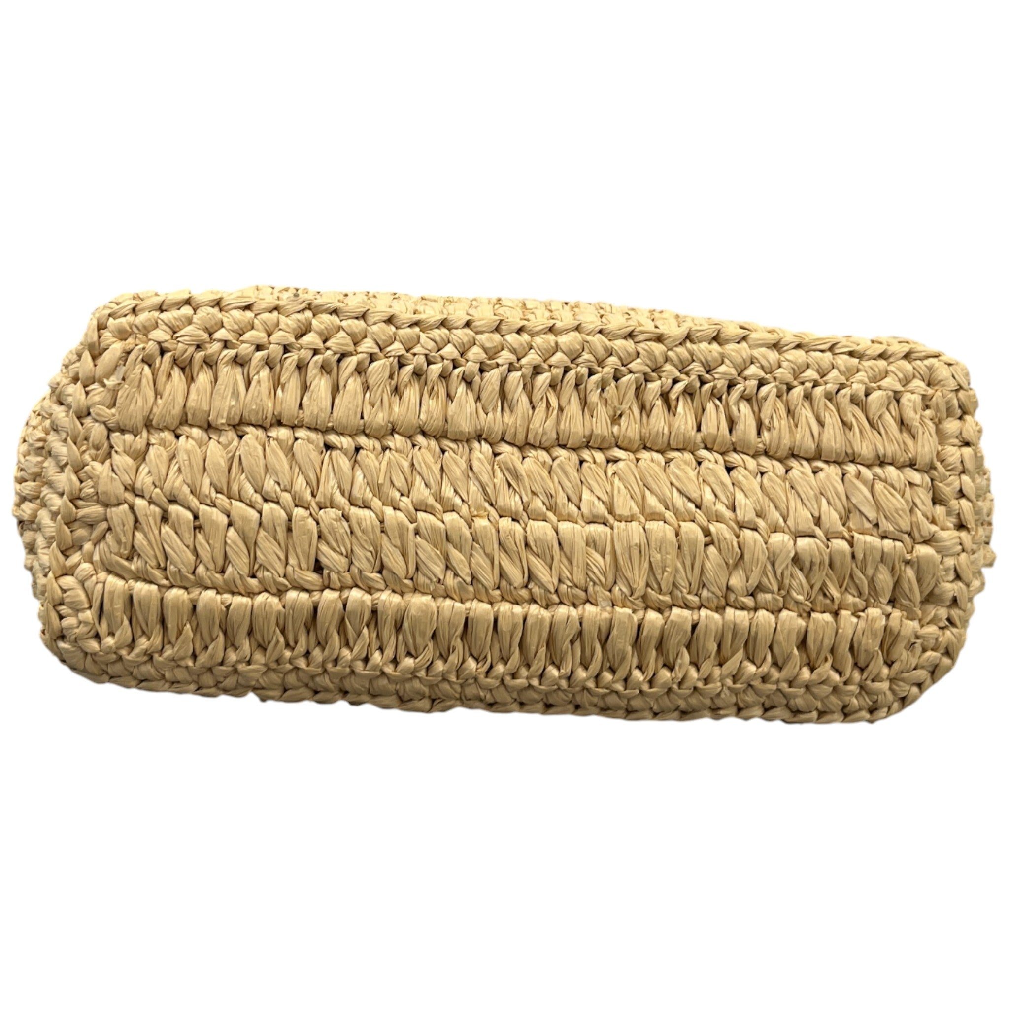 Women's Mini Crochet Tote Handbag Beige