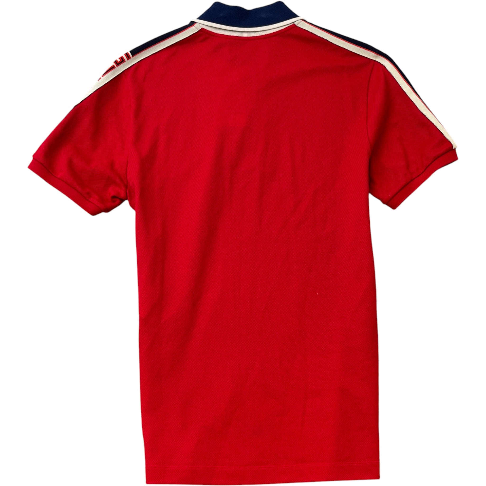 Men's Tape Logo Polo Shirt Red Size M