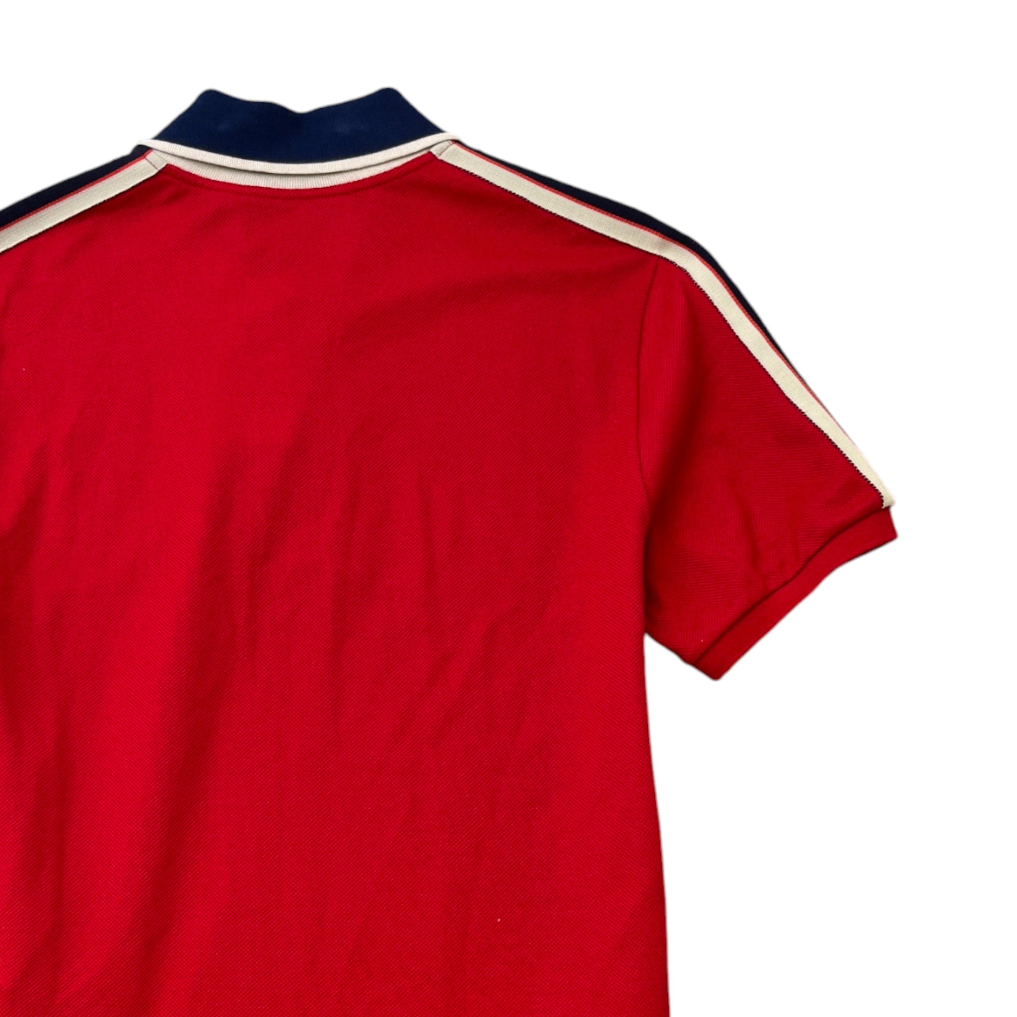 Men's Tape Logo Polo Shirt Red Size M