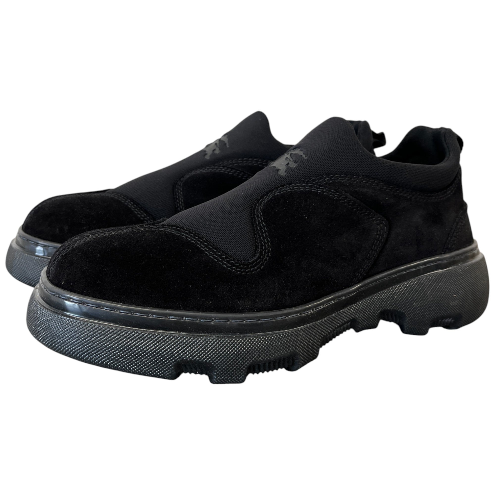 Men's Logo Slip On Low Trainers Black Size EU 44 / UK 10