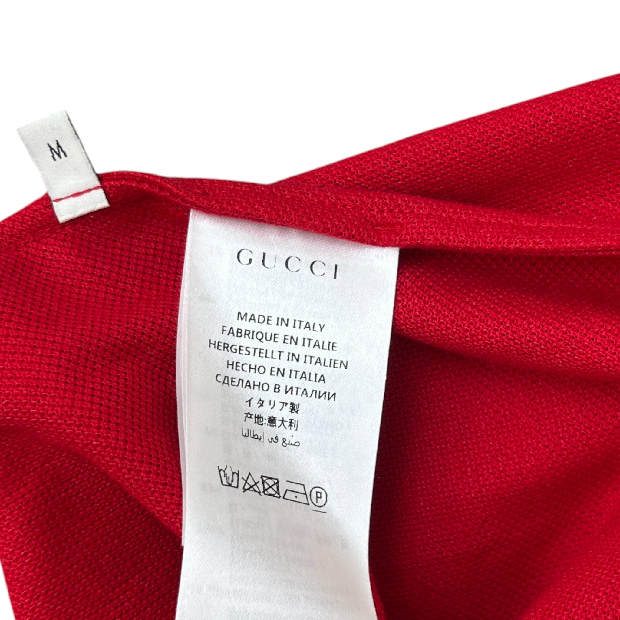 Men's Tape Logo Polo Shirt Red Size M