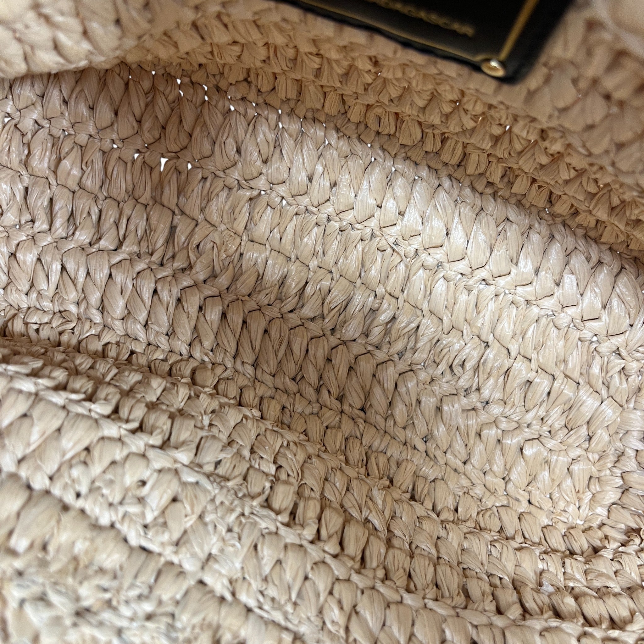 Women's Mini Crochet Tote Handbag Beige