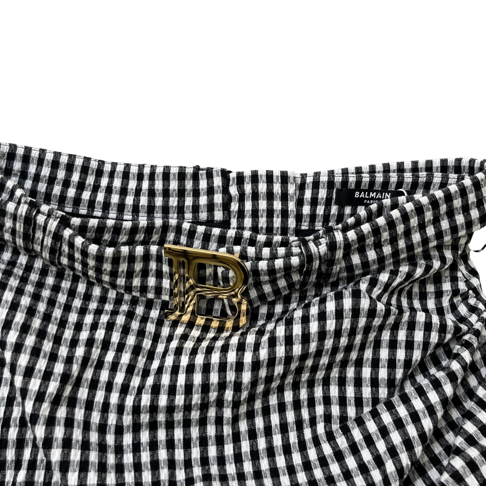 Women's Layered Ruffle Gingham Skirts Black Size UK10