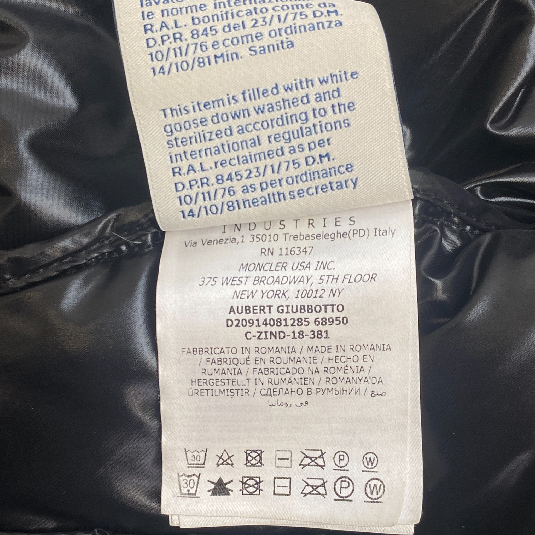 Men's Aubert Down Jacket Black Size 3 / L