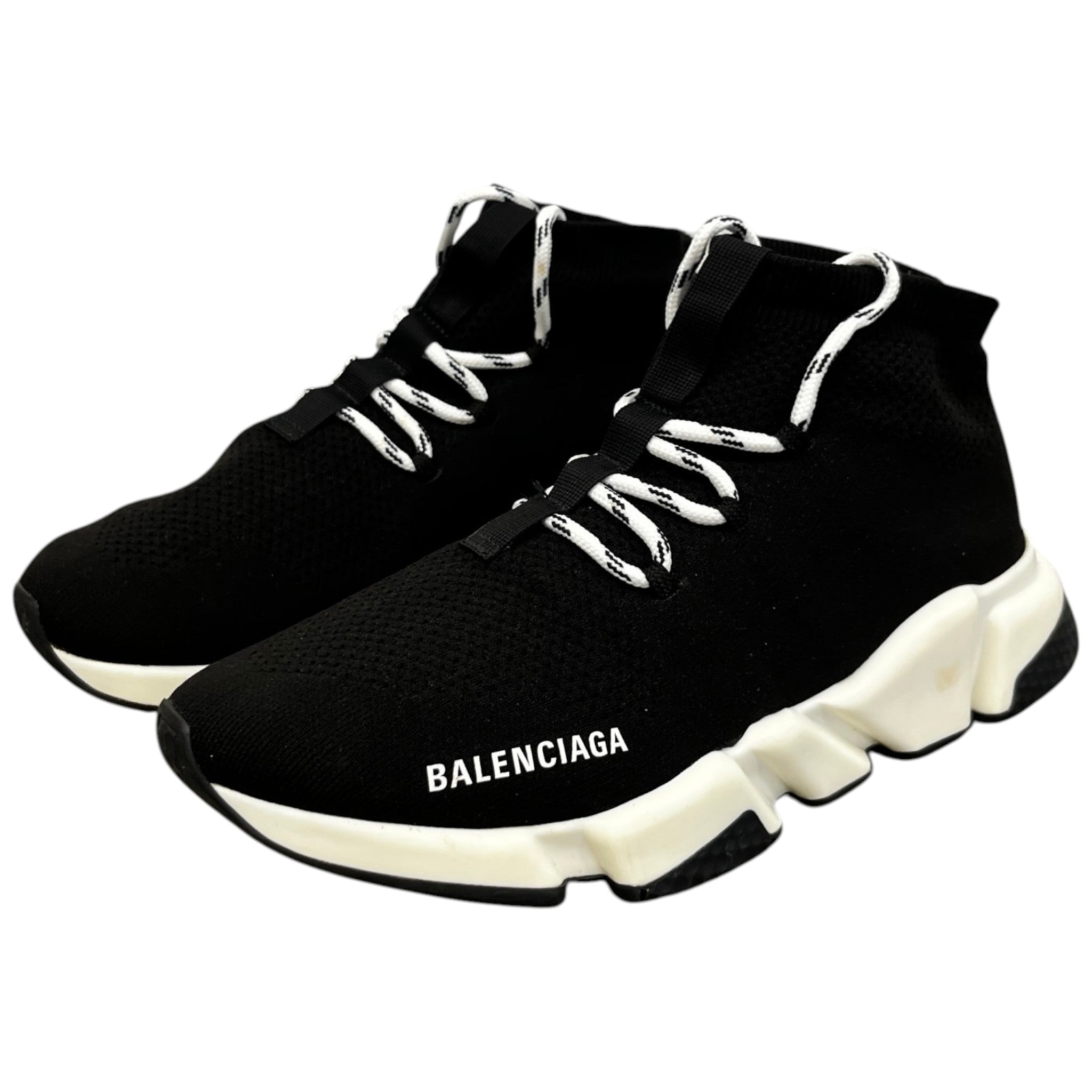Men's Speed Lace Up High Trainers Black Size EU 40 / UK 6