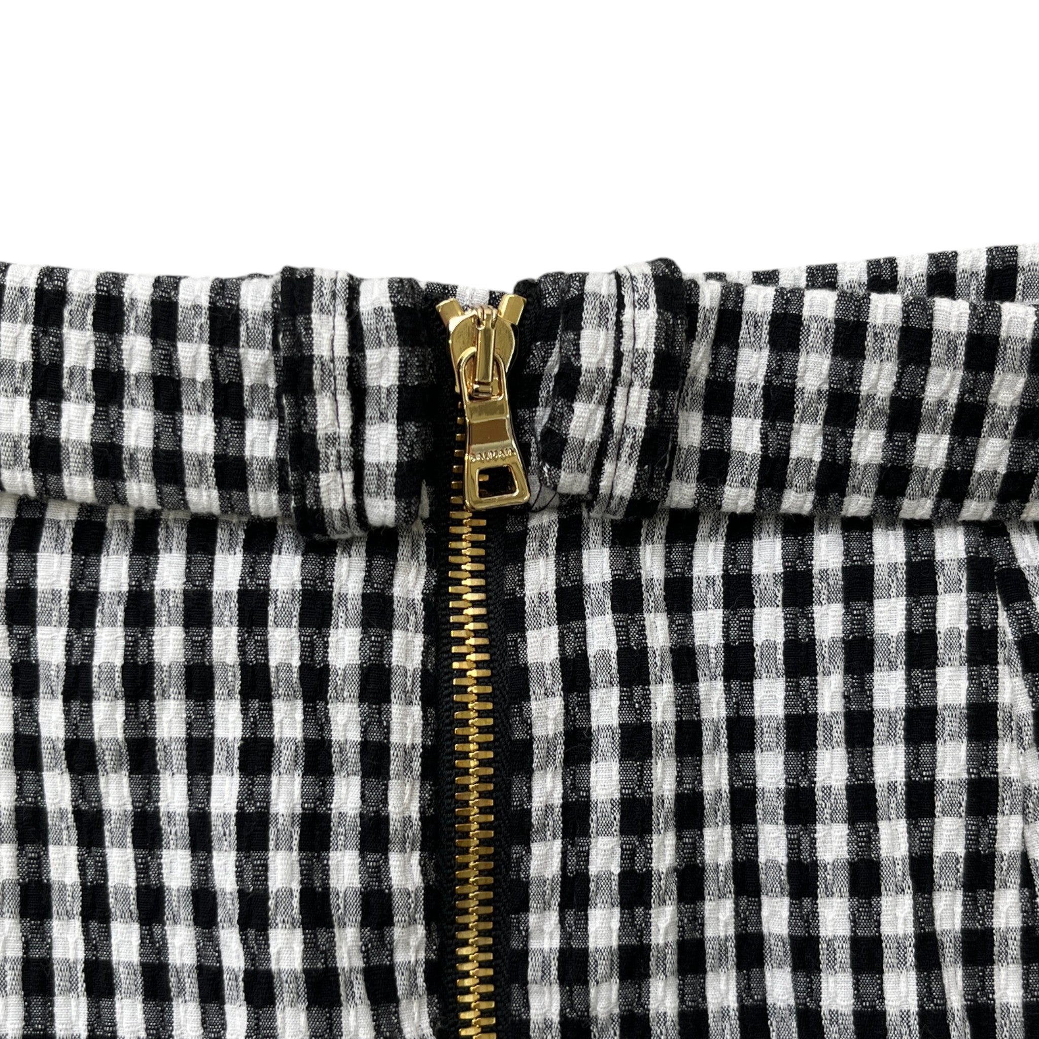 Women's Layered Ruffle Gingham Skirts Black Size UK10