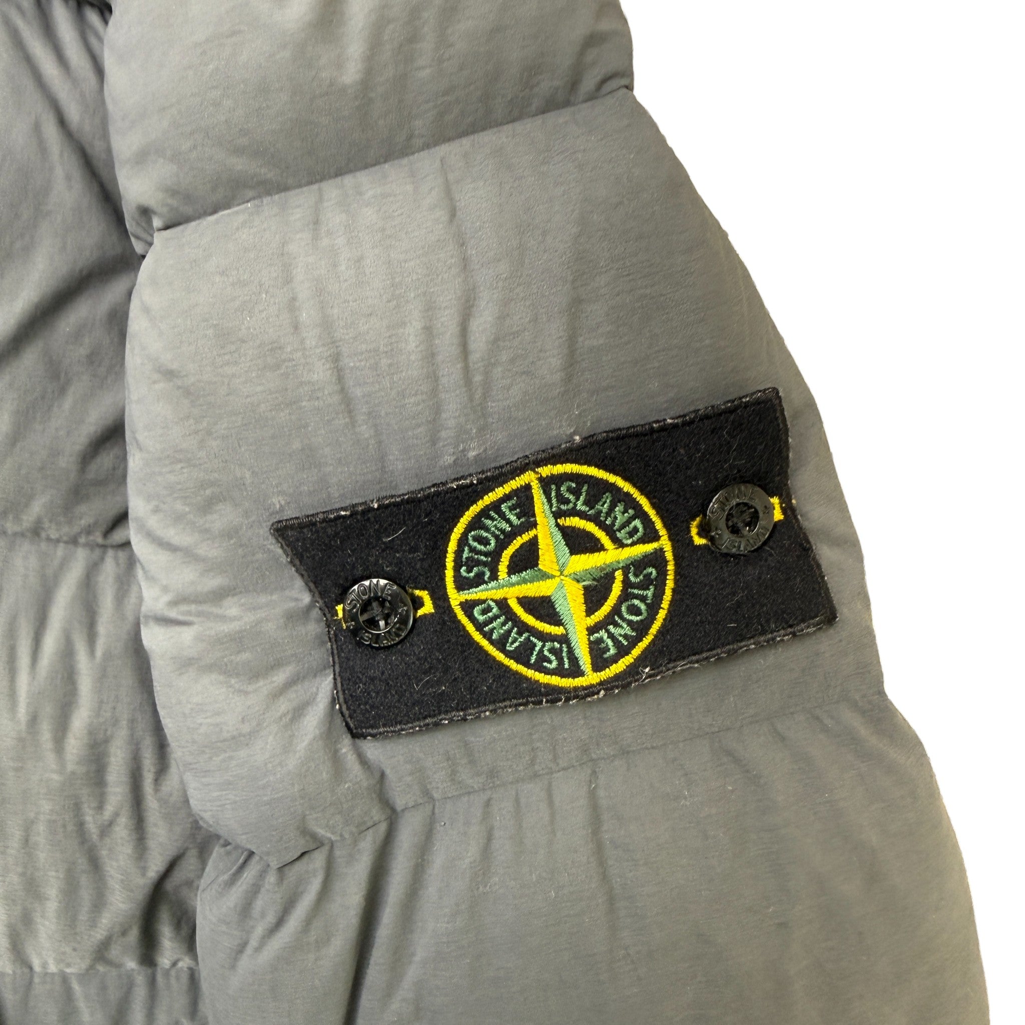 Men's Seamless Tunnel Nylon Down Jacket Grey Size M