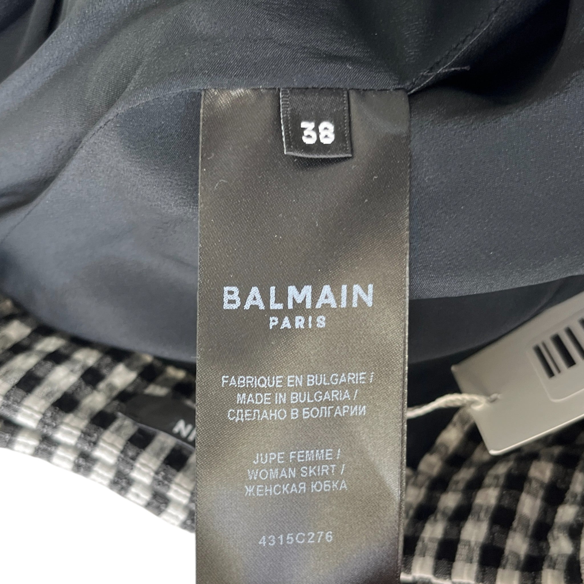 Women's Layered Ruffle Gingham Skirts Black Size UK10