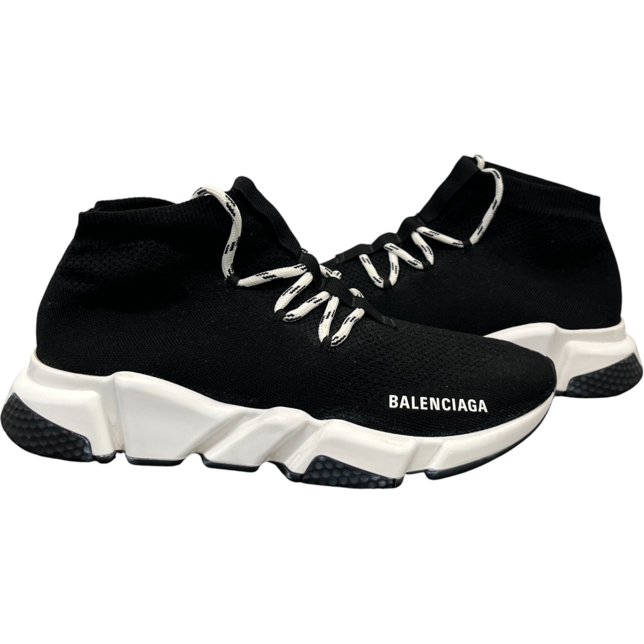 Men's Speed Lace-Up High Trainers Black Size EU 40 / UK 6