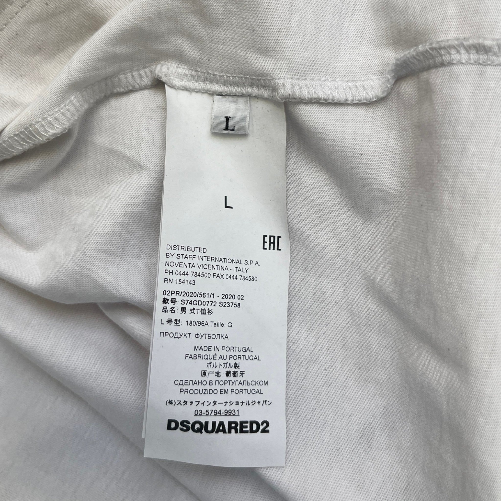 Men's Logo T-Shirt White Size L