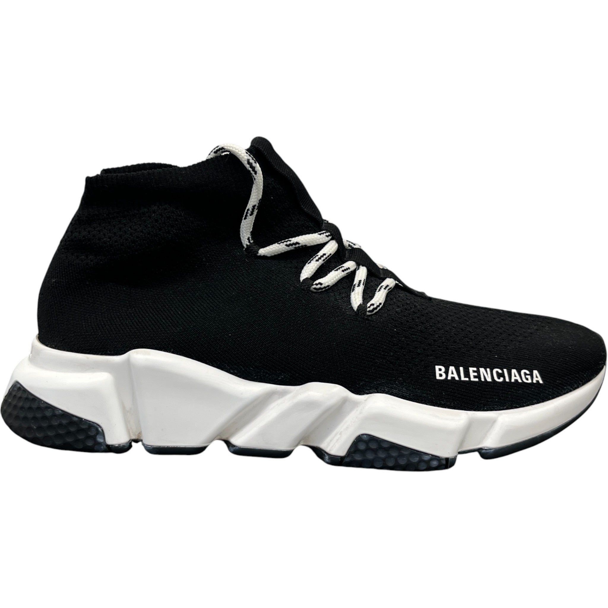 Men's Speed Lace-Up High Trainers Black Size EU 40 / UK 6