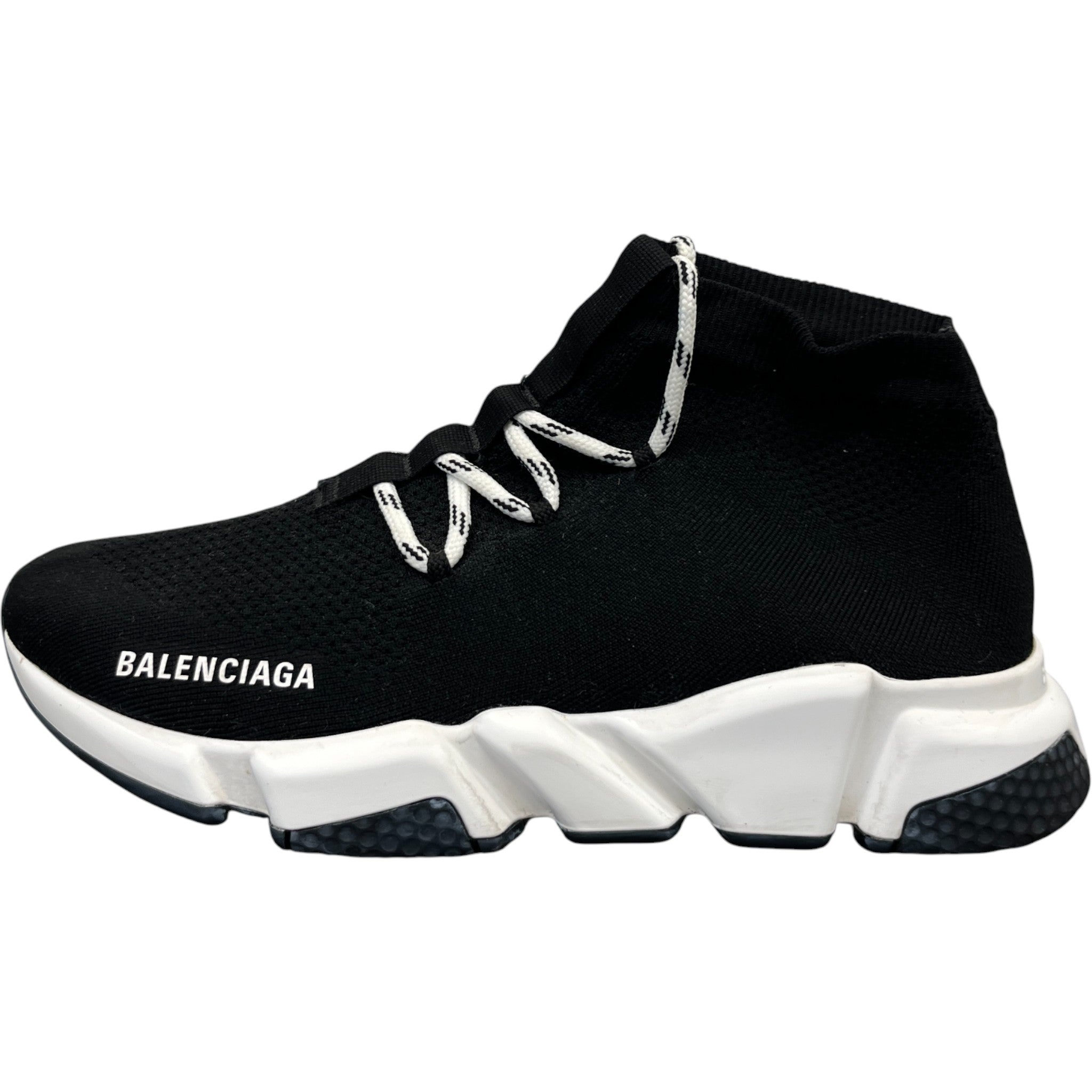 Men's Speed Lace-Up High Trainers Black Size EU 40 / UK 6