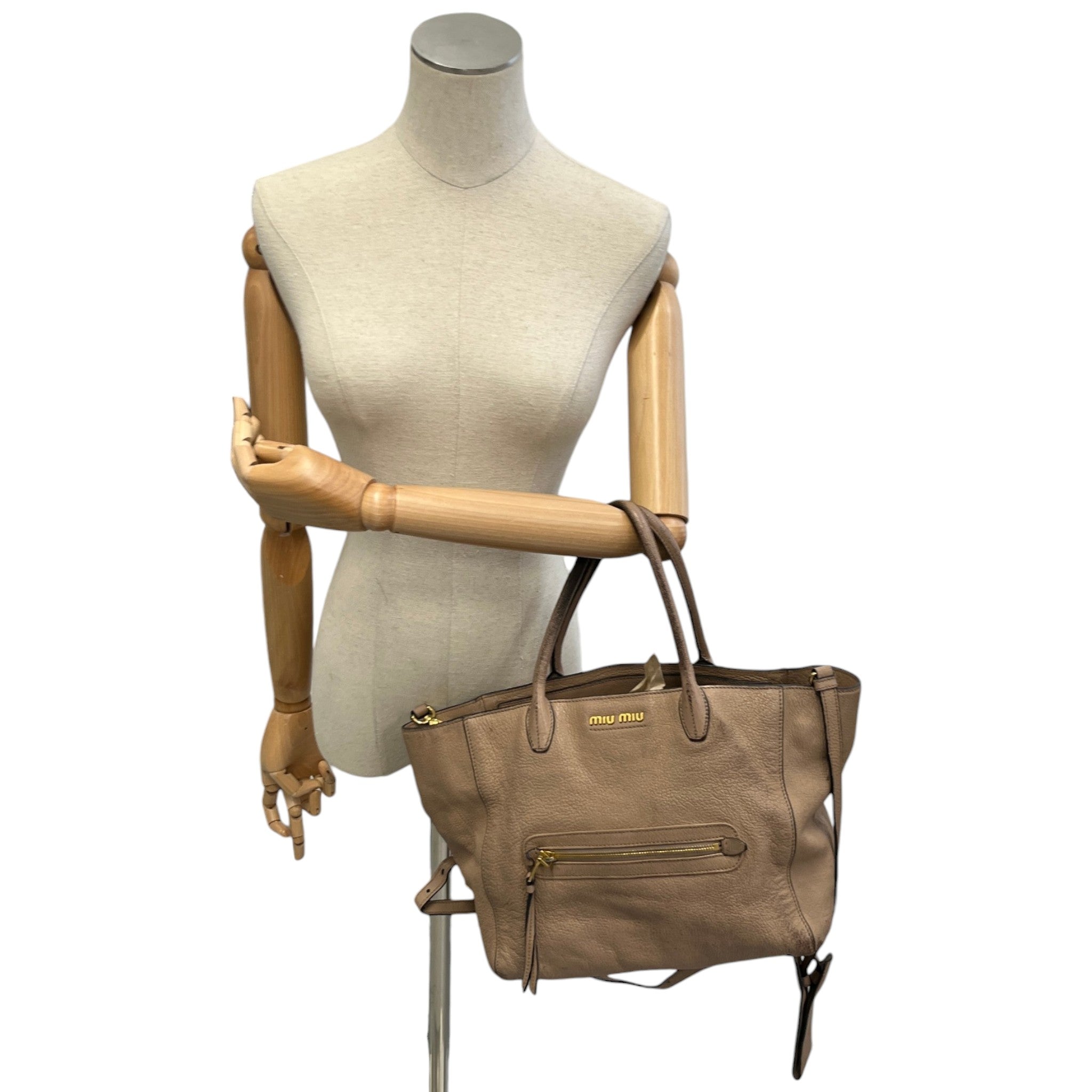 Women's Madras Tote Bag Nude