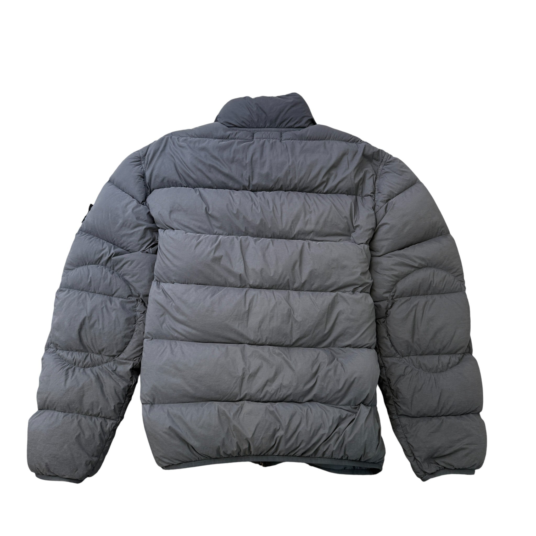 Men's Seamless Tunnel Nylon Down Jacket Grey Size M