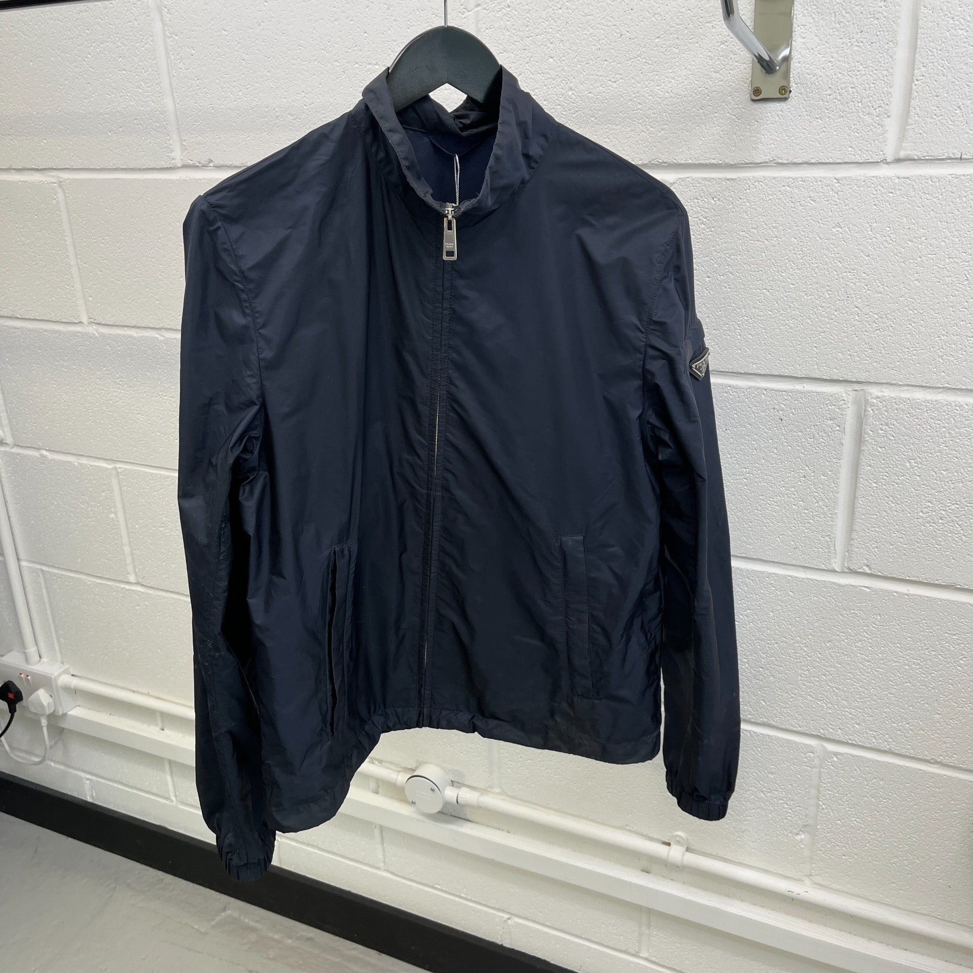 Men's Plaque Logo Jacket Navy Size IT 46 / S