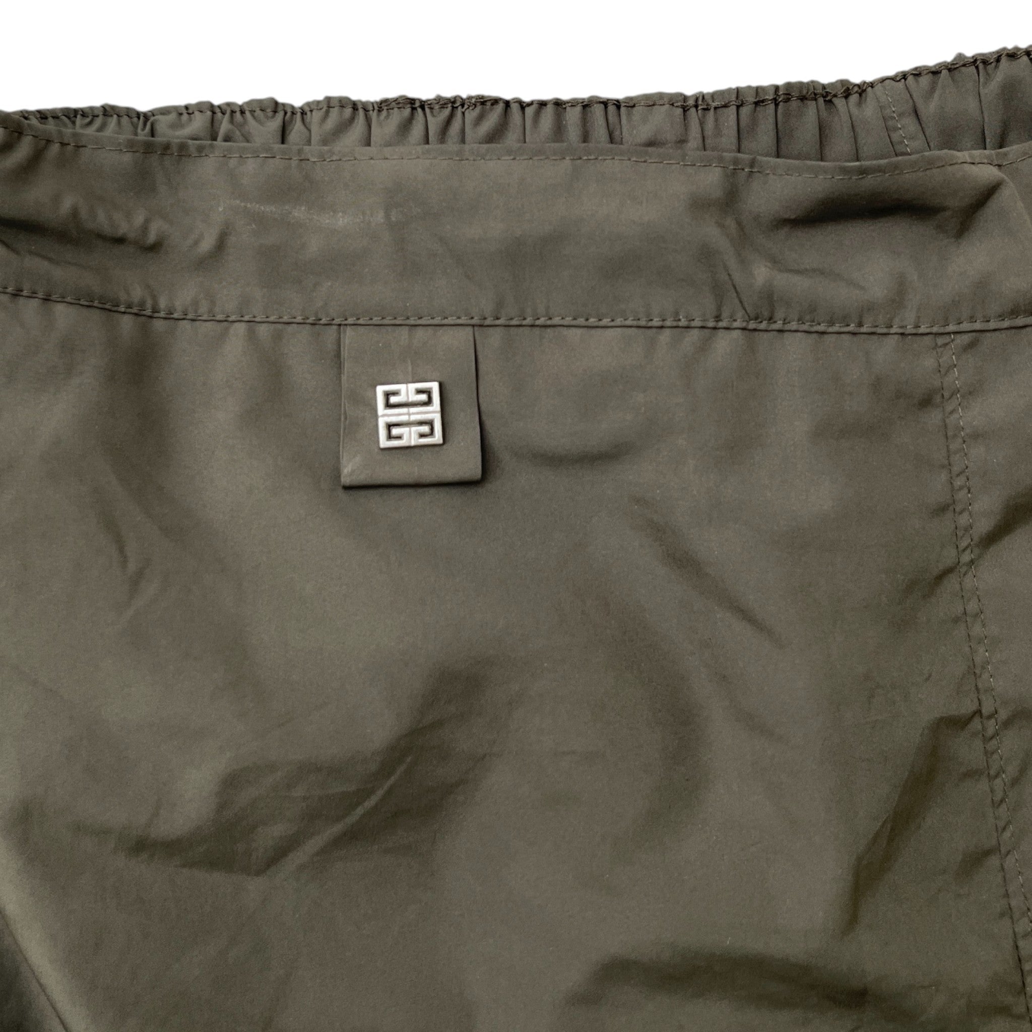 Men's Logo Print Swim Shorts Khaki Size S