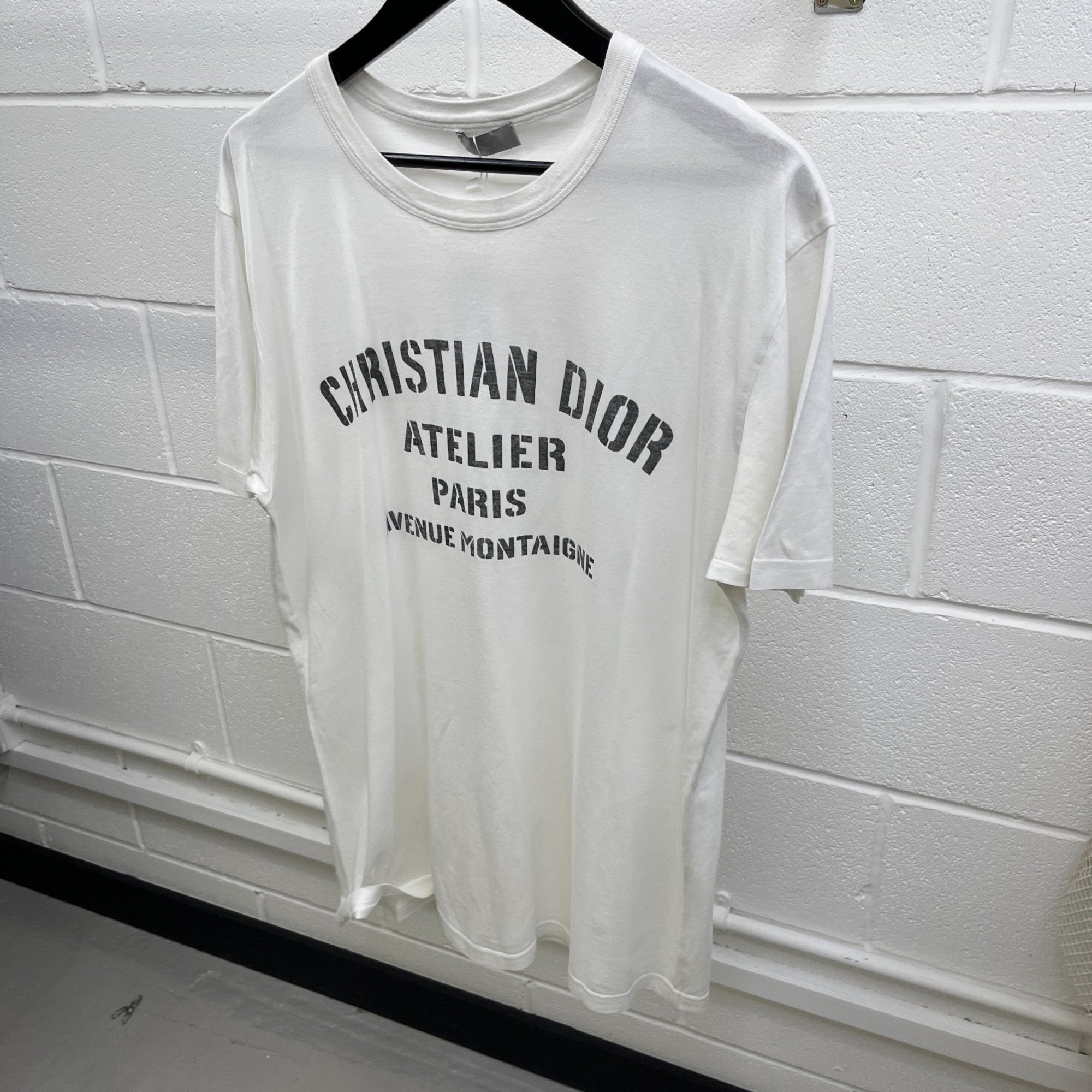 Men's Atelier Logo T-Shirt White Size XXL