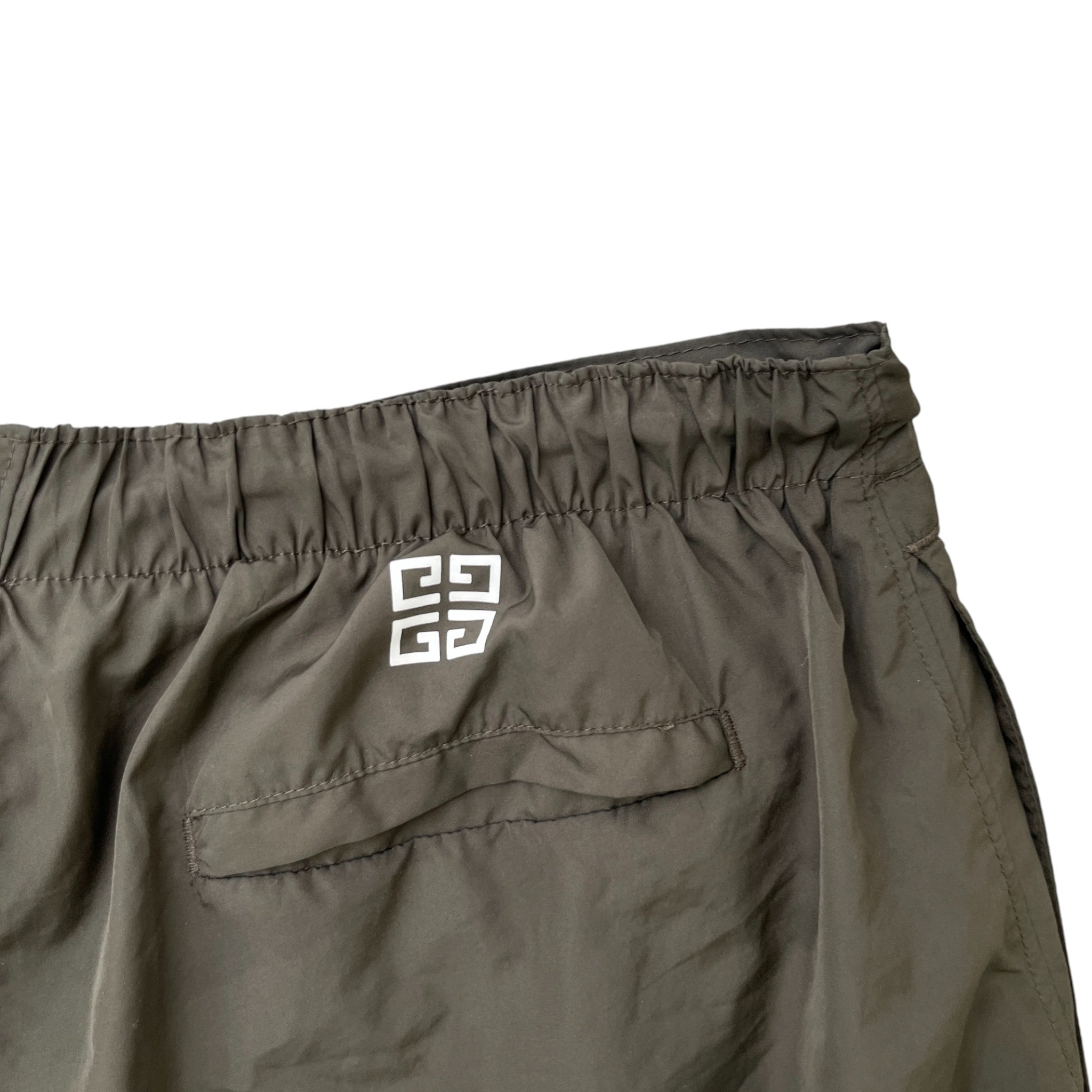 Men's Logo Print Swim Shorts Khaki Size S