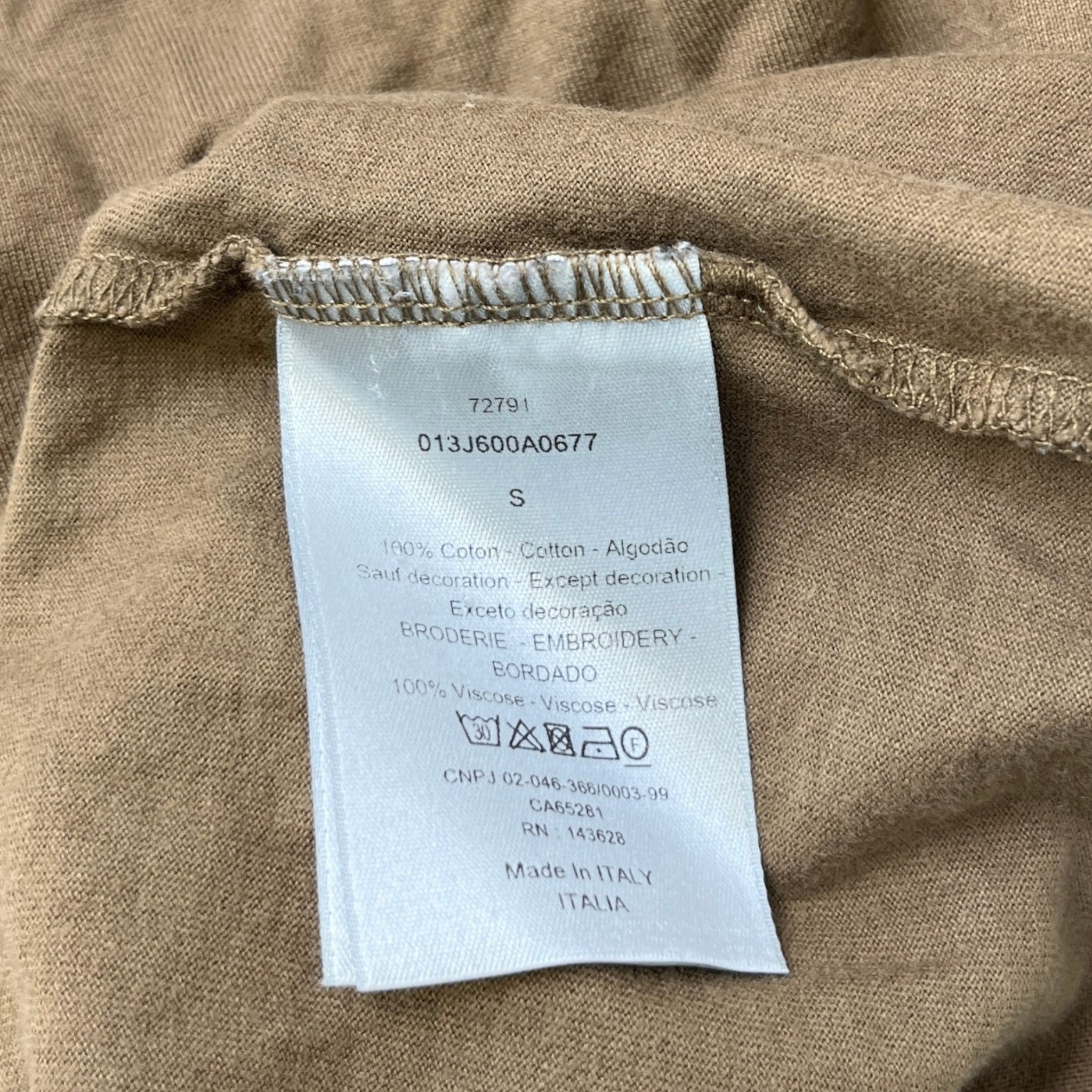 Men's Cd Icon T-Shirt Khaki Size S