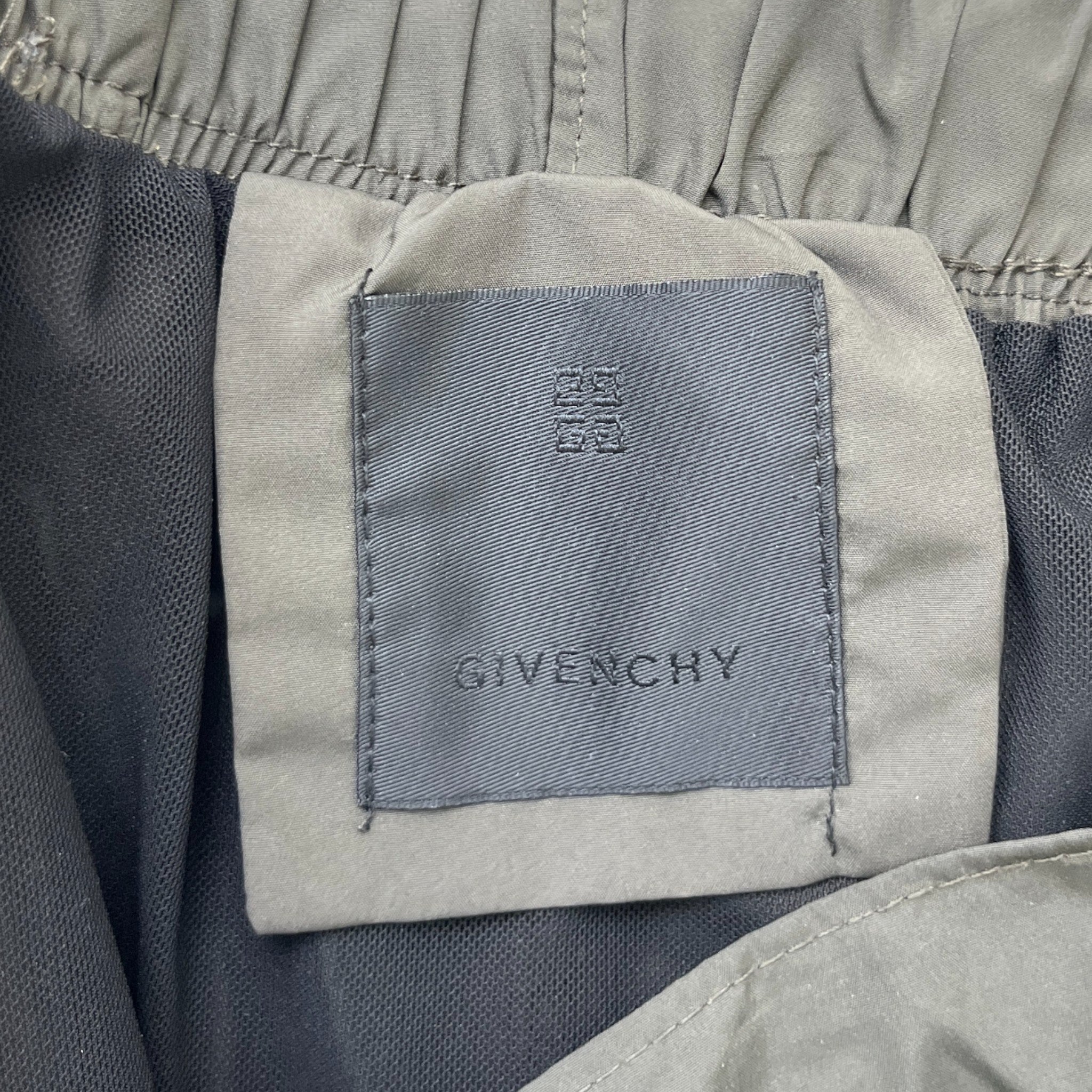 Men's Logo Print Swim Shorts Khaki Size S