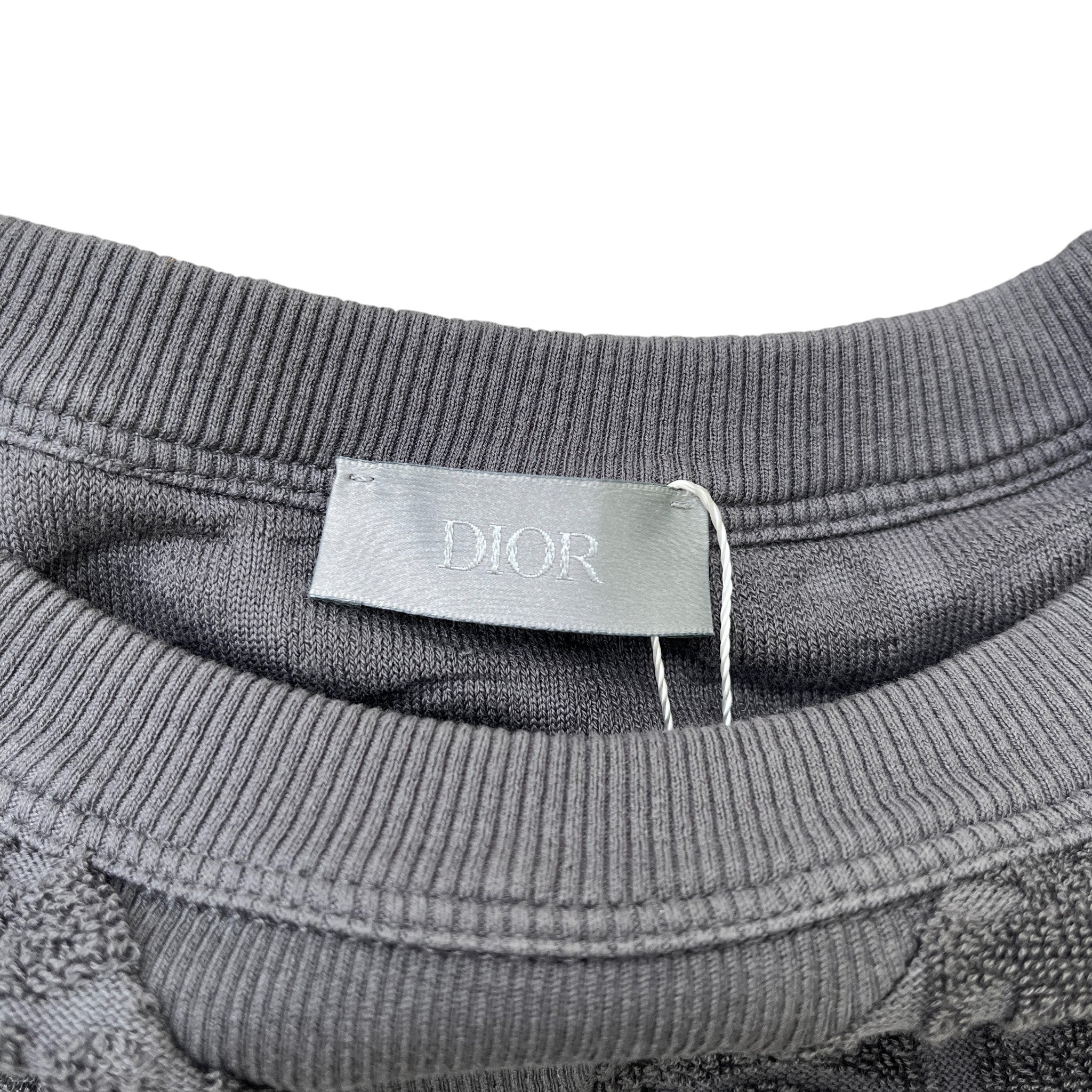 Men's Oblique Towelling T-Shirt Grey Size XS