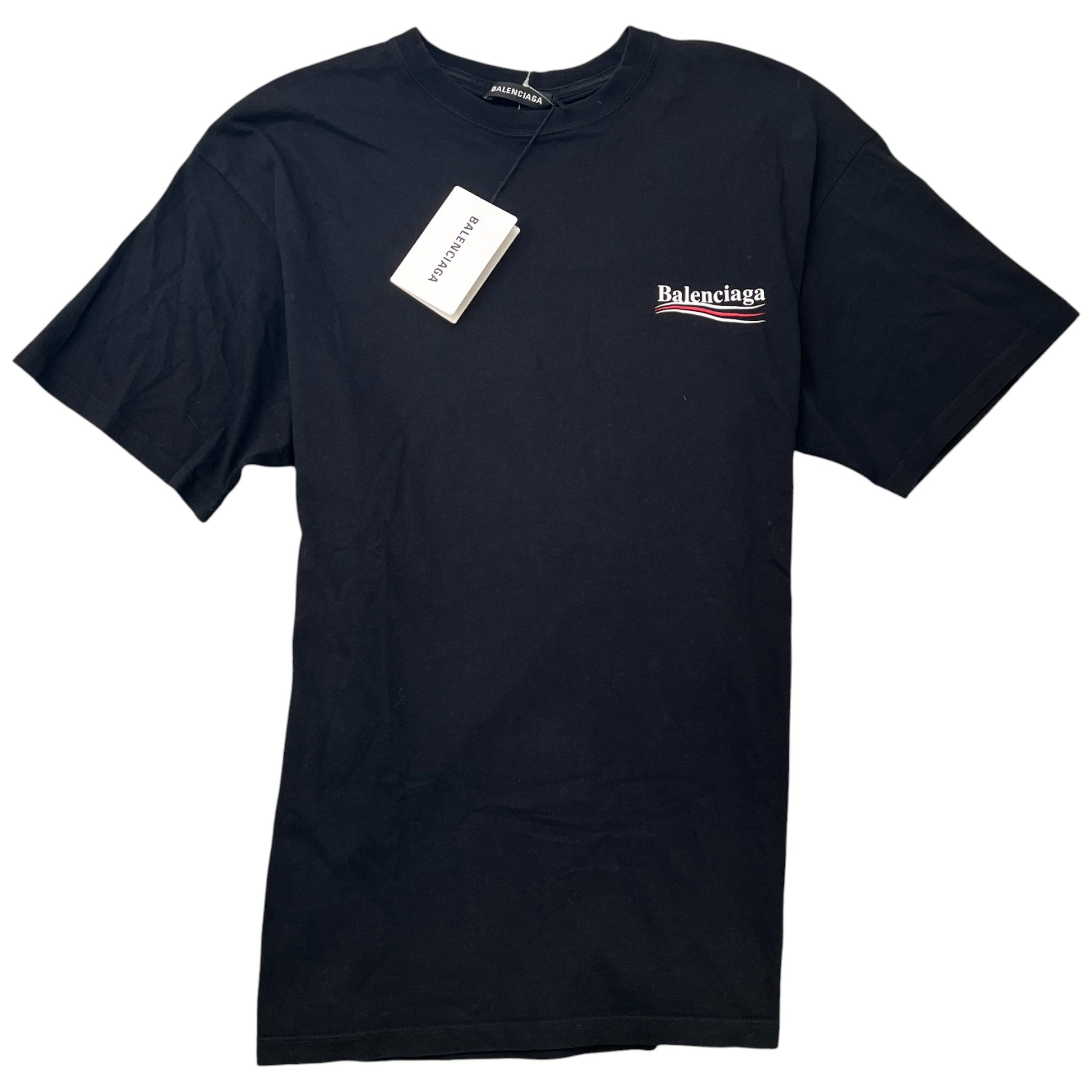 Men's Political Logo T-Shirt Black Size M